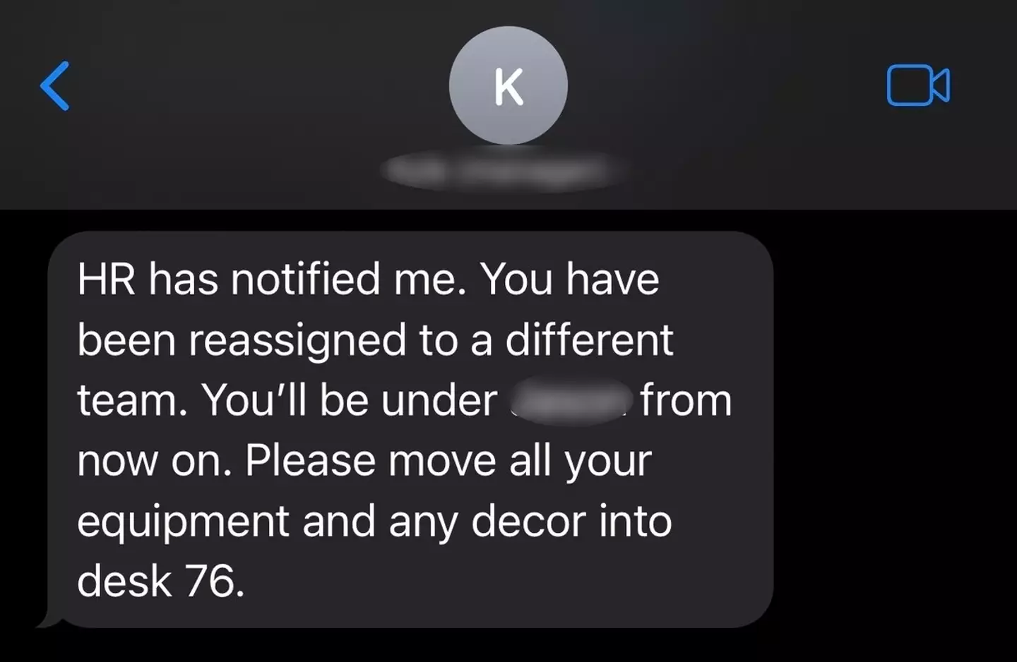 She ended up moving to a different team following the HR meeting. (X/@qnoodledoodles)