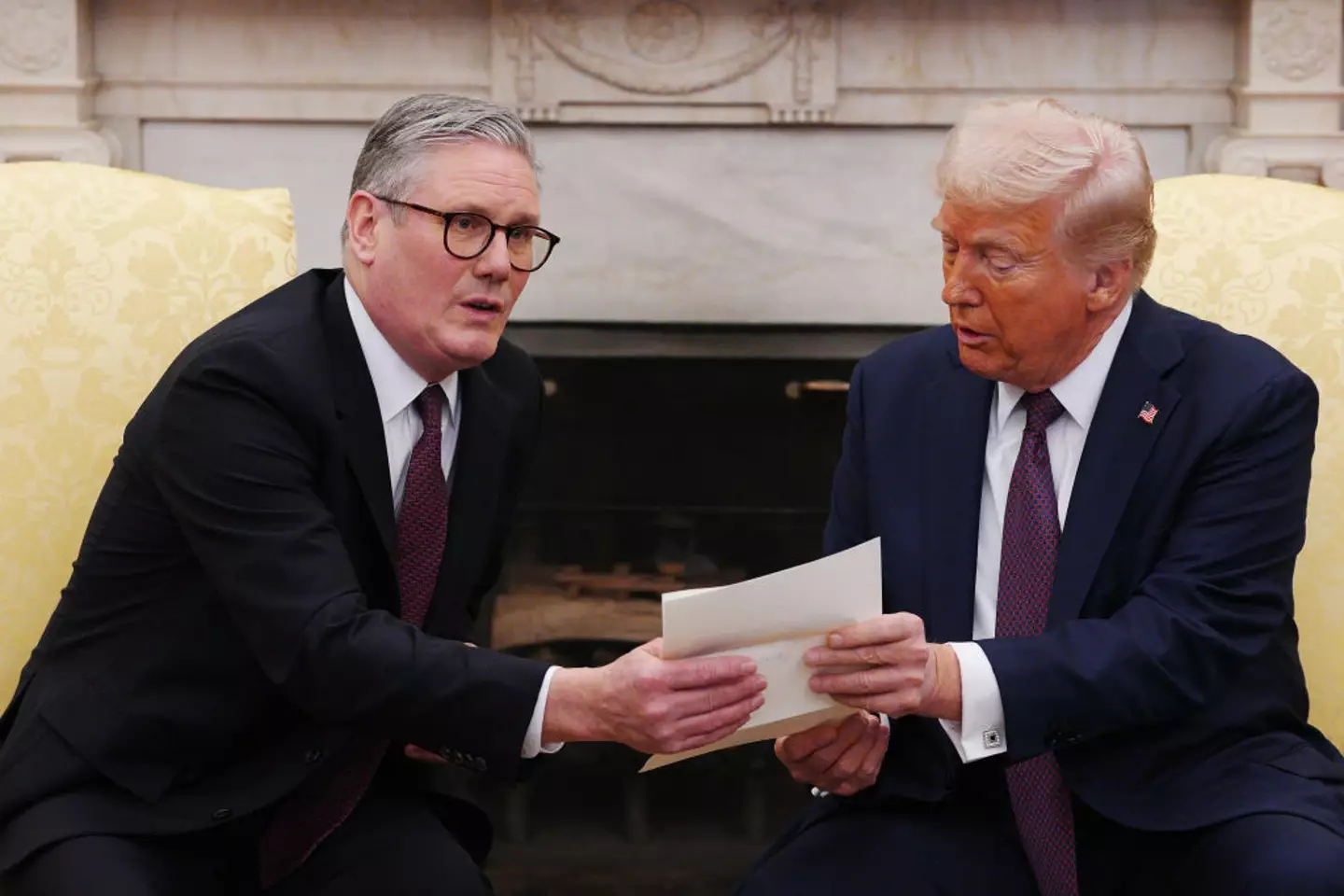 Starmer delivered a letter from King Charles III inviting Trump to the UK for a second state visit (Carl Court / Staff / Getty Images)