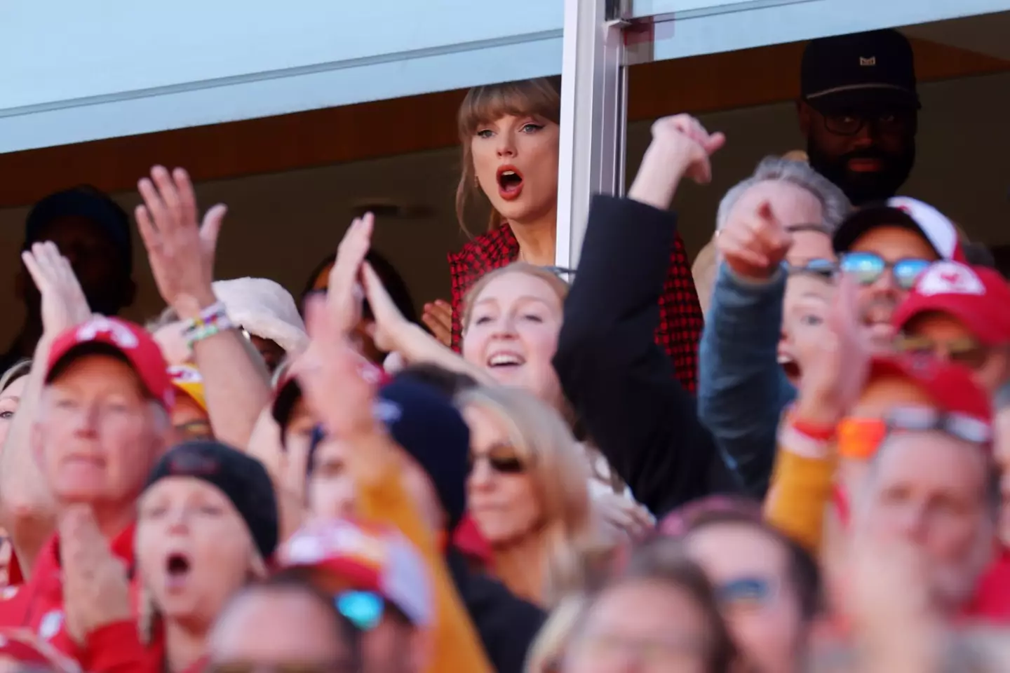 The singer was pictured enjoying the game (Jamie Squire/Getty Images)
