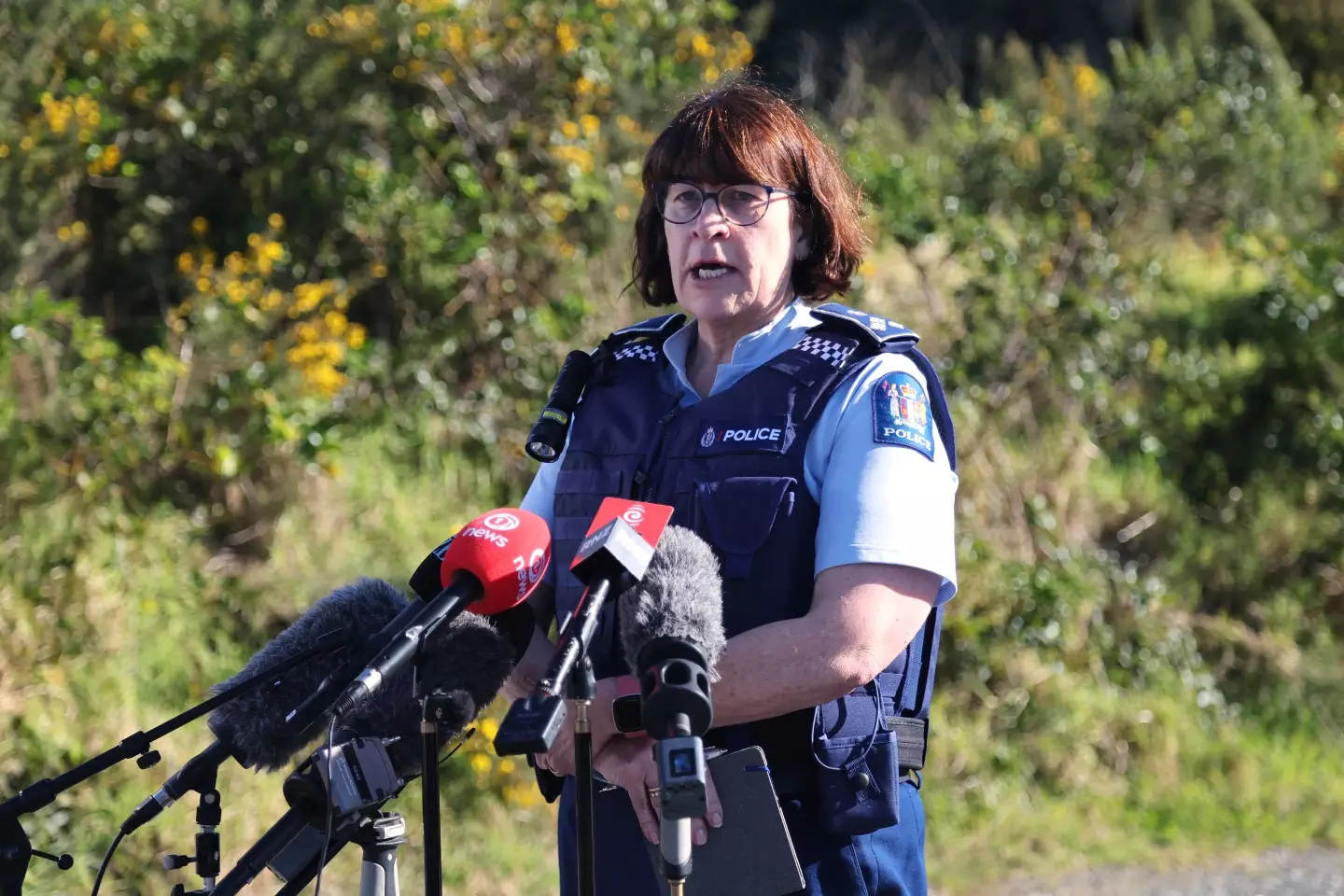 New Zealand Police Acting Deputy Commissioner, Jill Rogers, shared the recent updates during a media briefing (DJ MILLS/AFP via Getty Images)