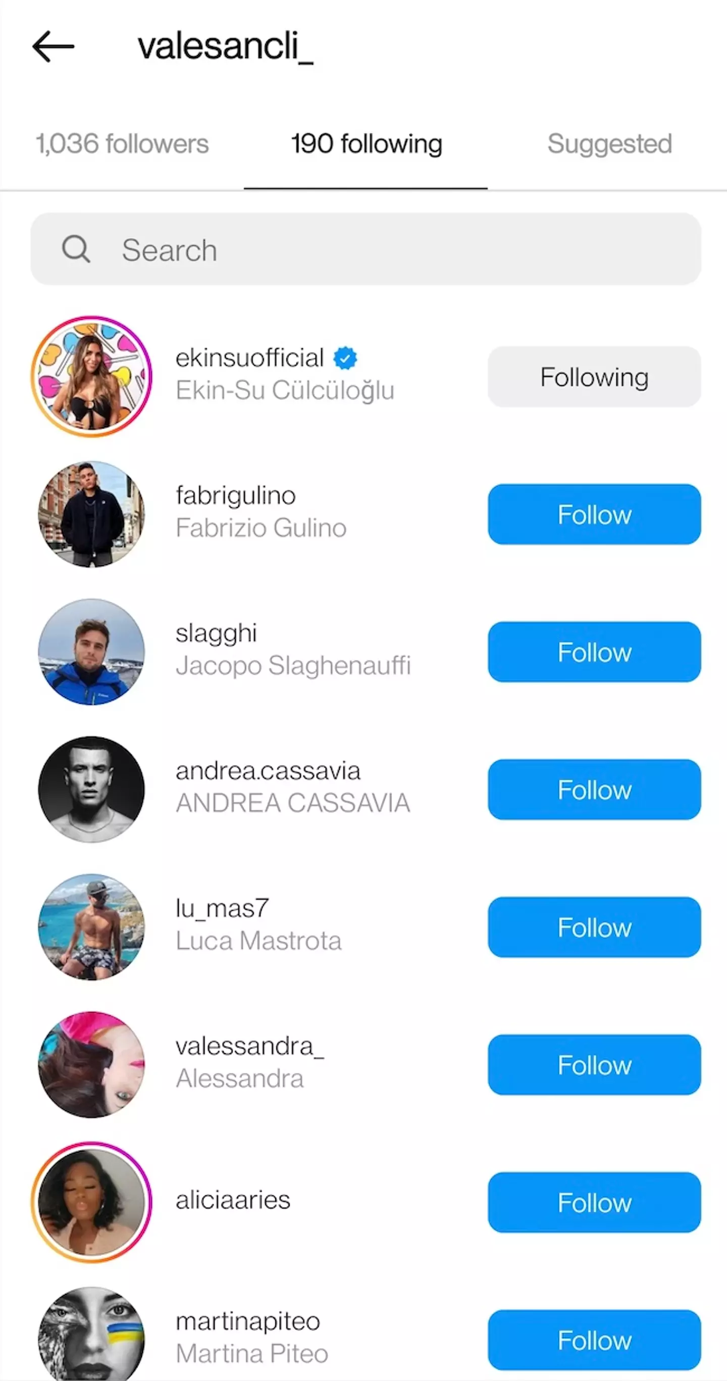 Tyla can now confirm that Valeria is once again following her potential sister-in-law.