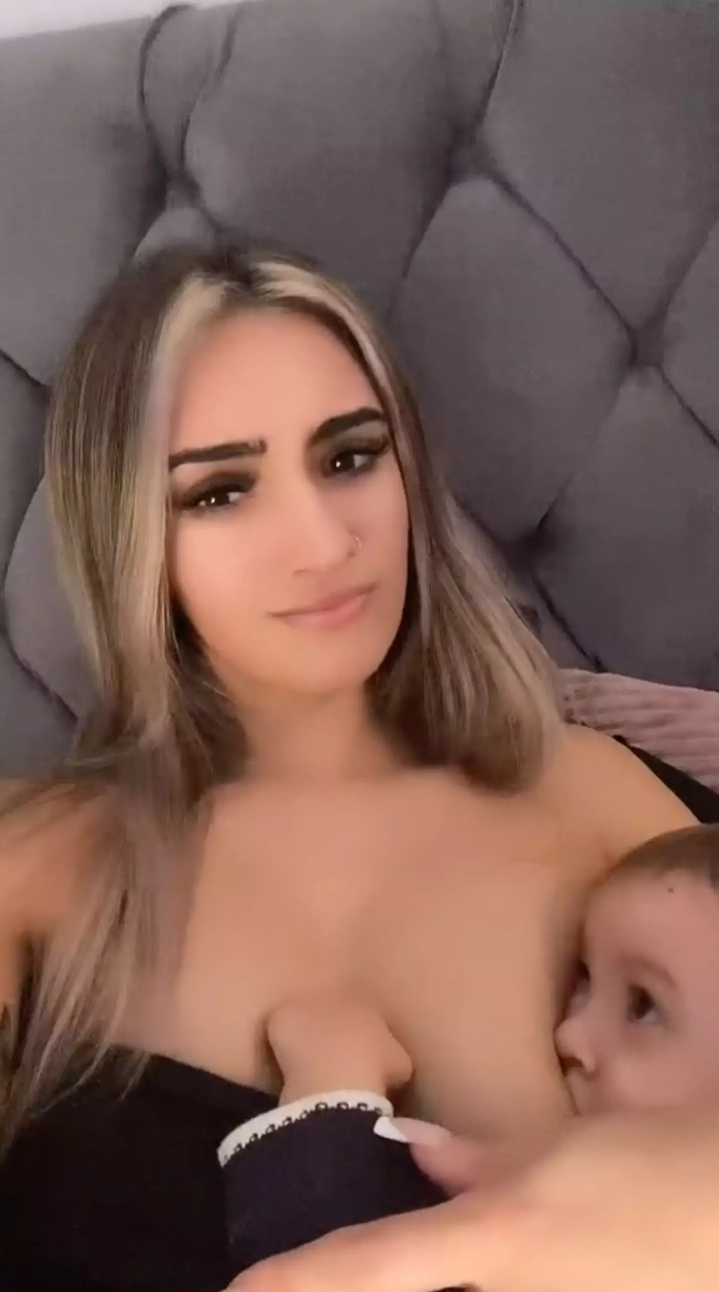 Her advice for new mums is to 'go into' breastfeeding.