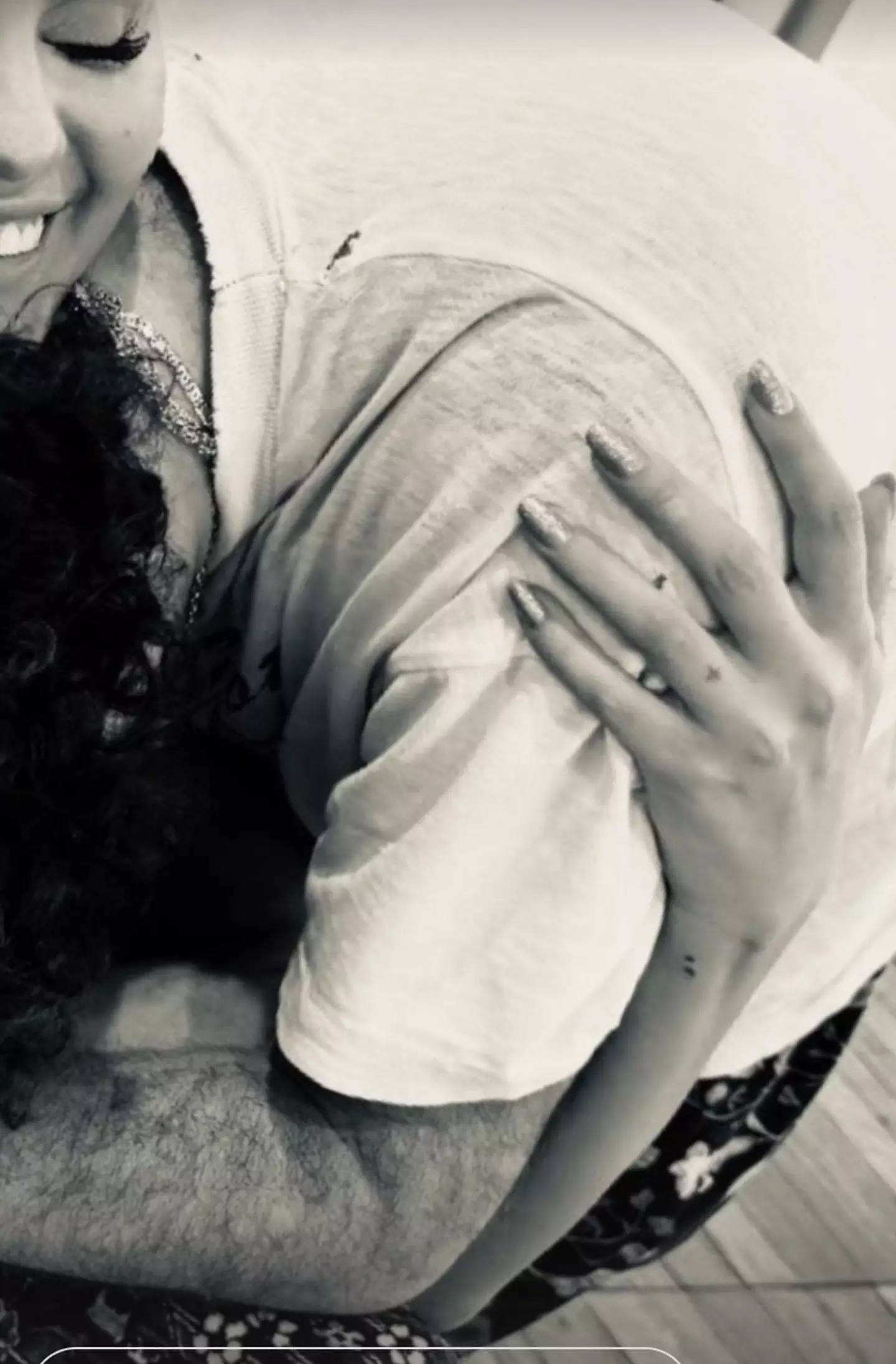 She went on to share a snap of the duo cuddling.