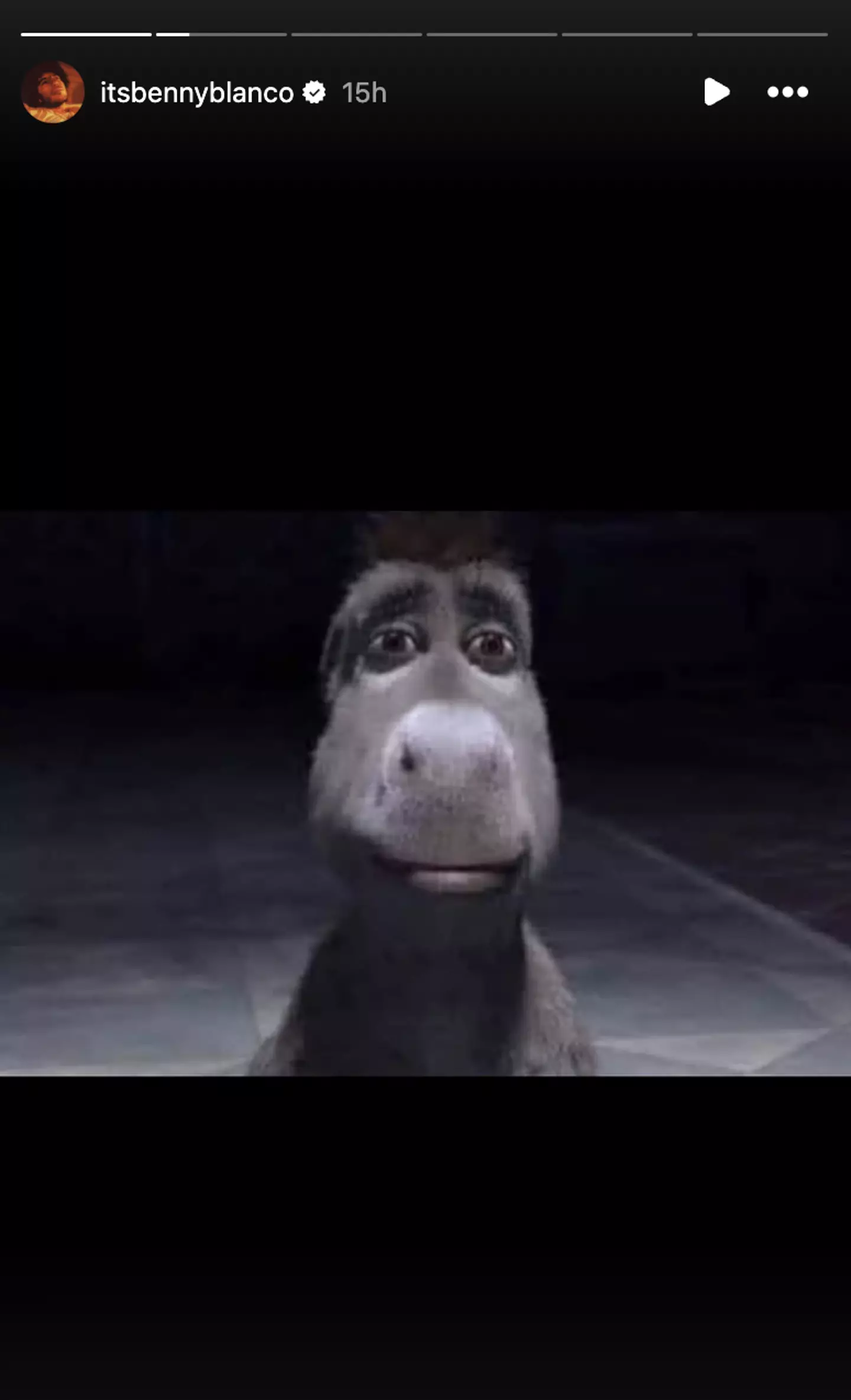 Blanco reacted with a meme of his own (Instagram/@bennyblanco)