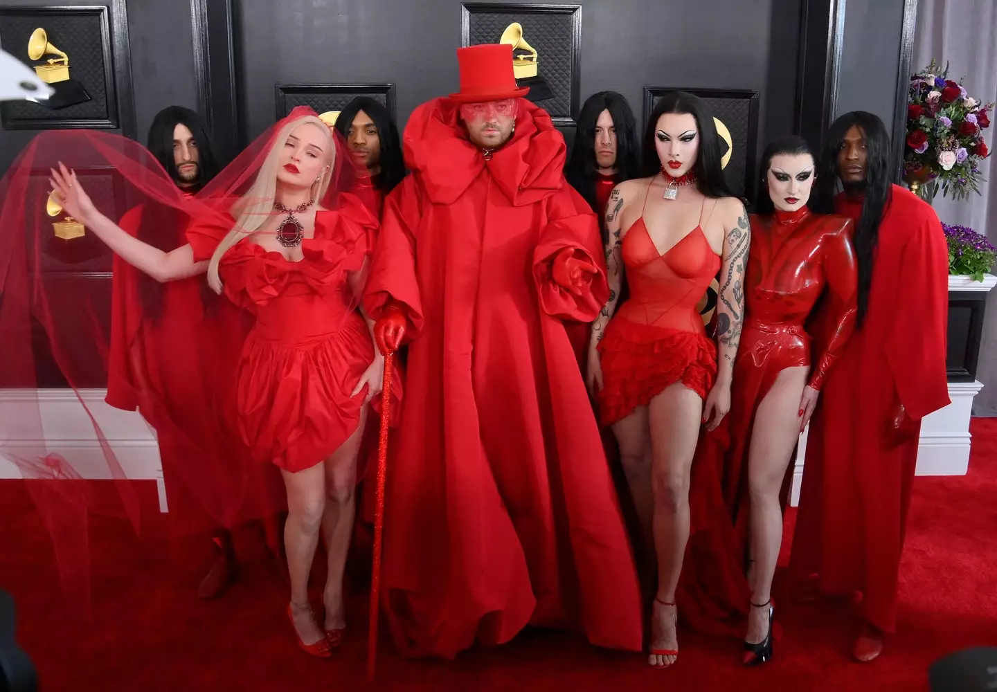 Smith and Petras showed up at the Grammys dressed in red and ready to perform.