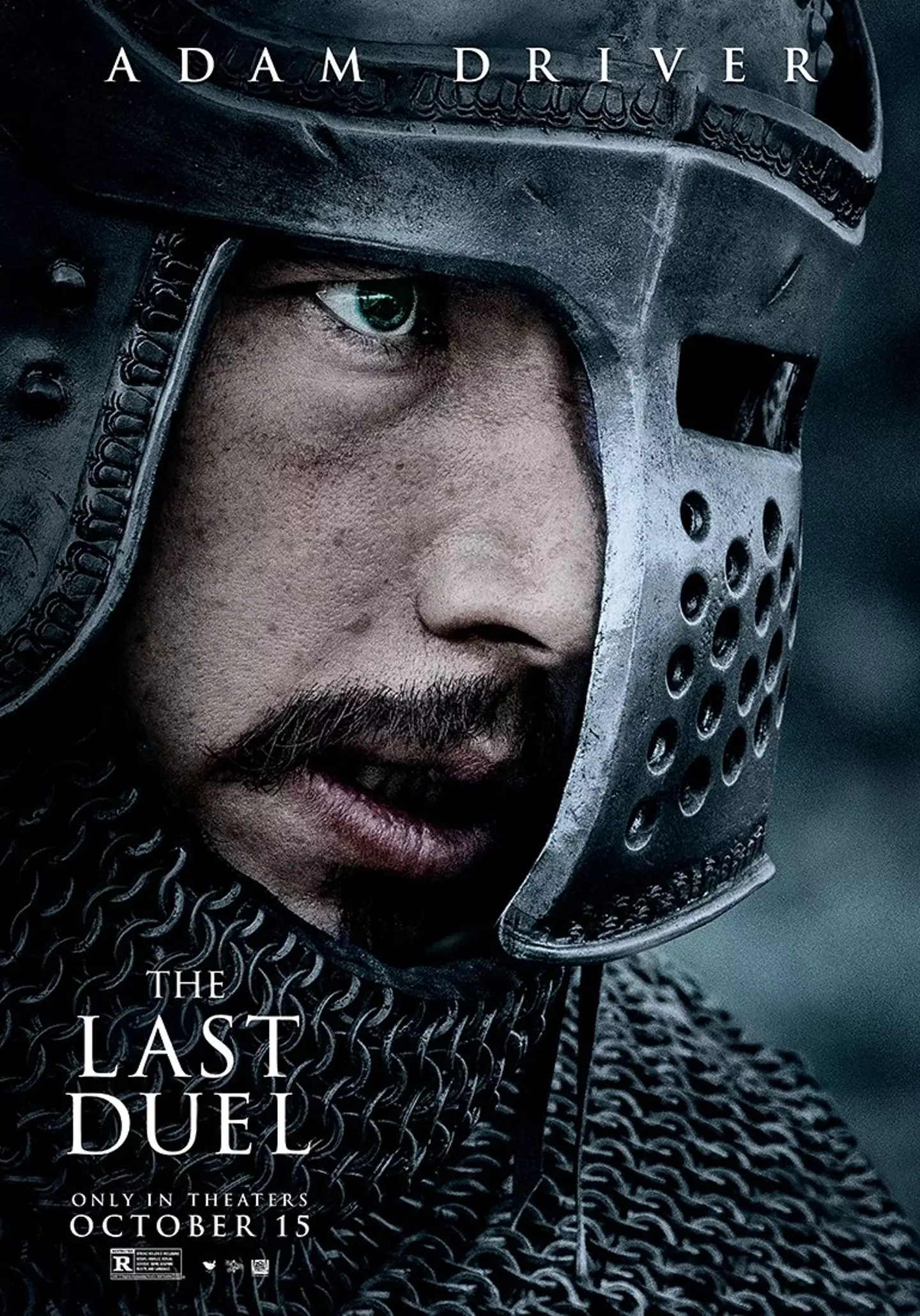 Adam Driver stars alongside Jodie Comer and Matt Damon in The Last Duel. (