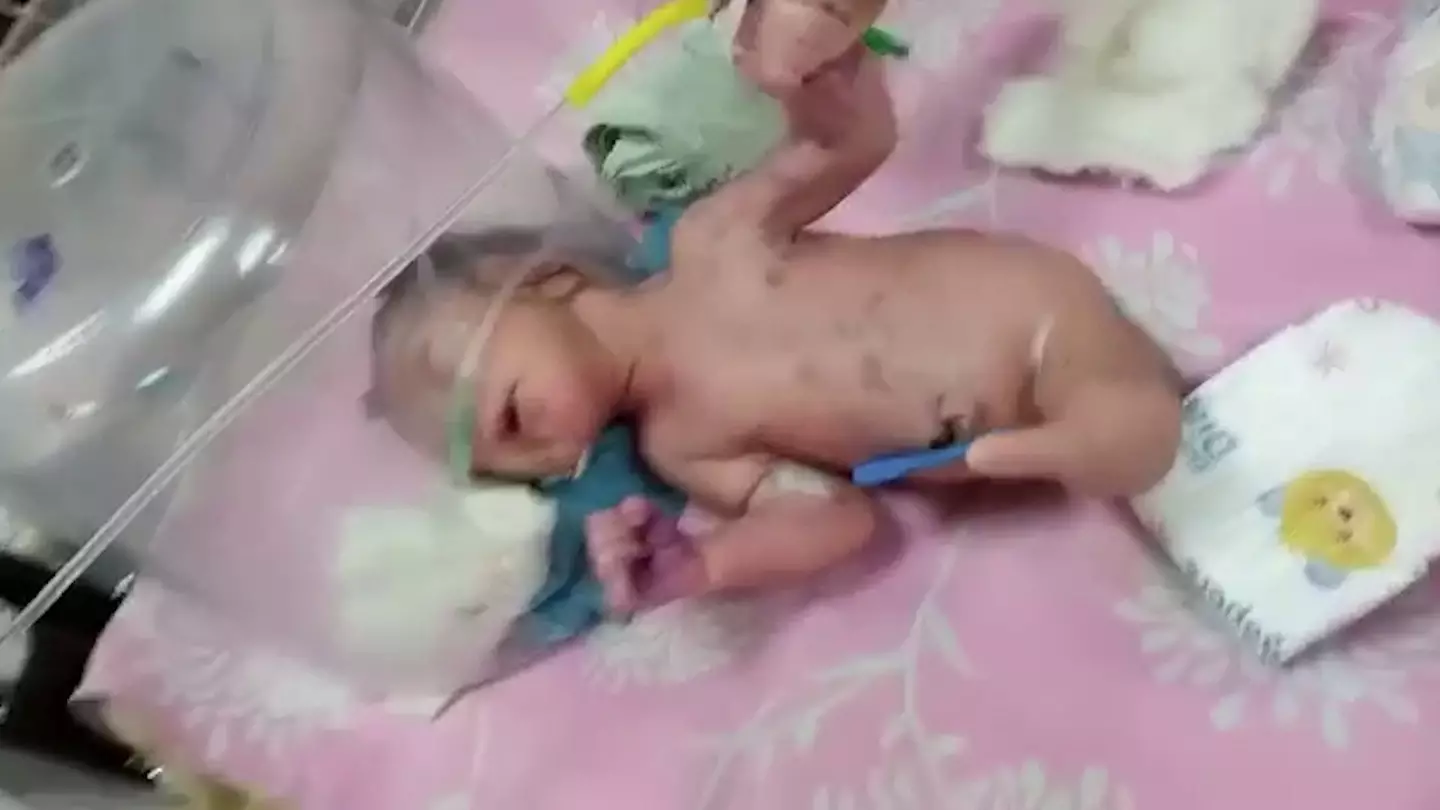 The newborn is under the supervision of specialist care.