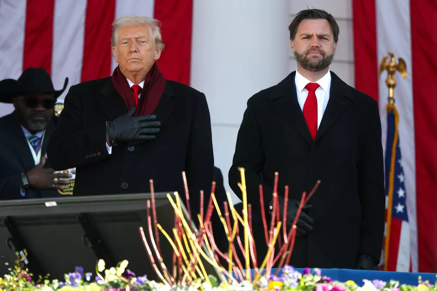 The awkward moment took place at a Veterans Day event in Virginia (Anna Moneymaker/Getty Images)
