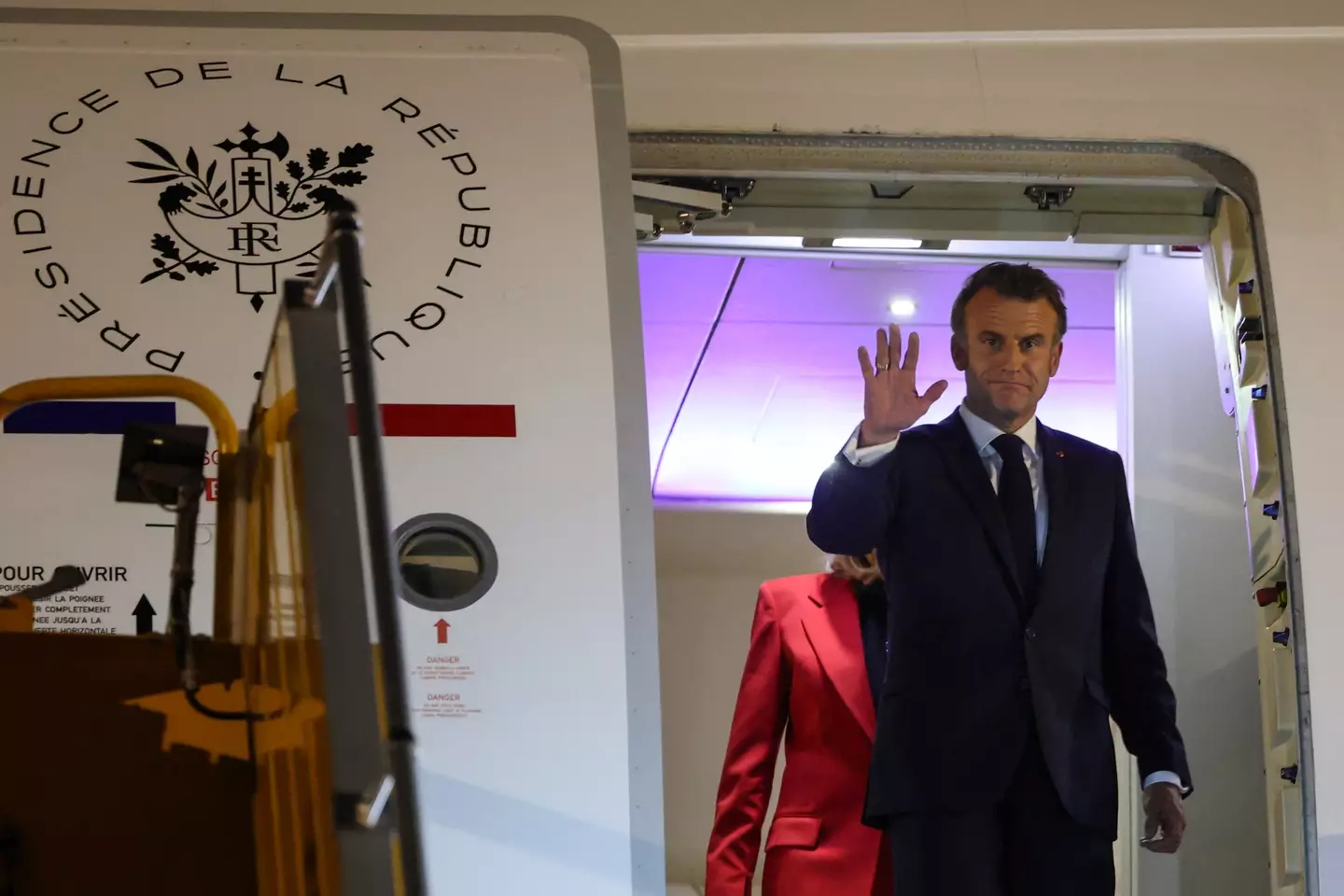 French president, Emmanuel Macron, and his wife, Brigitte, have gone viral after she allegedly 'slapped' him (LUDOVIC MARIN/AFP via Getty Images)