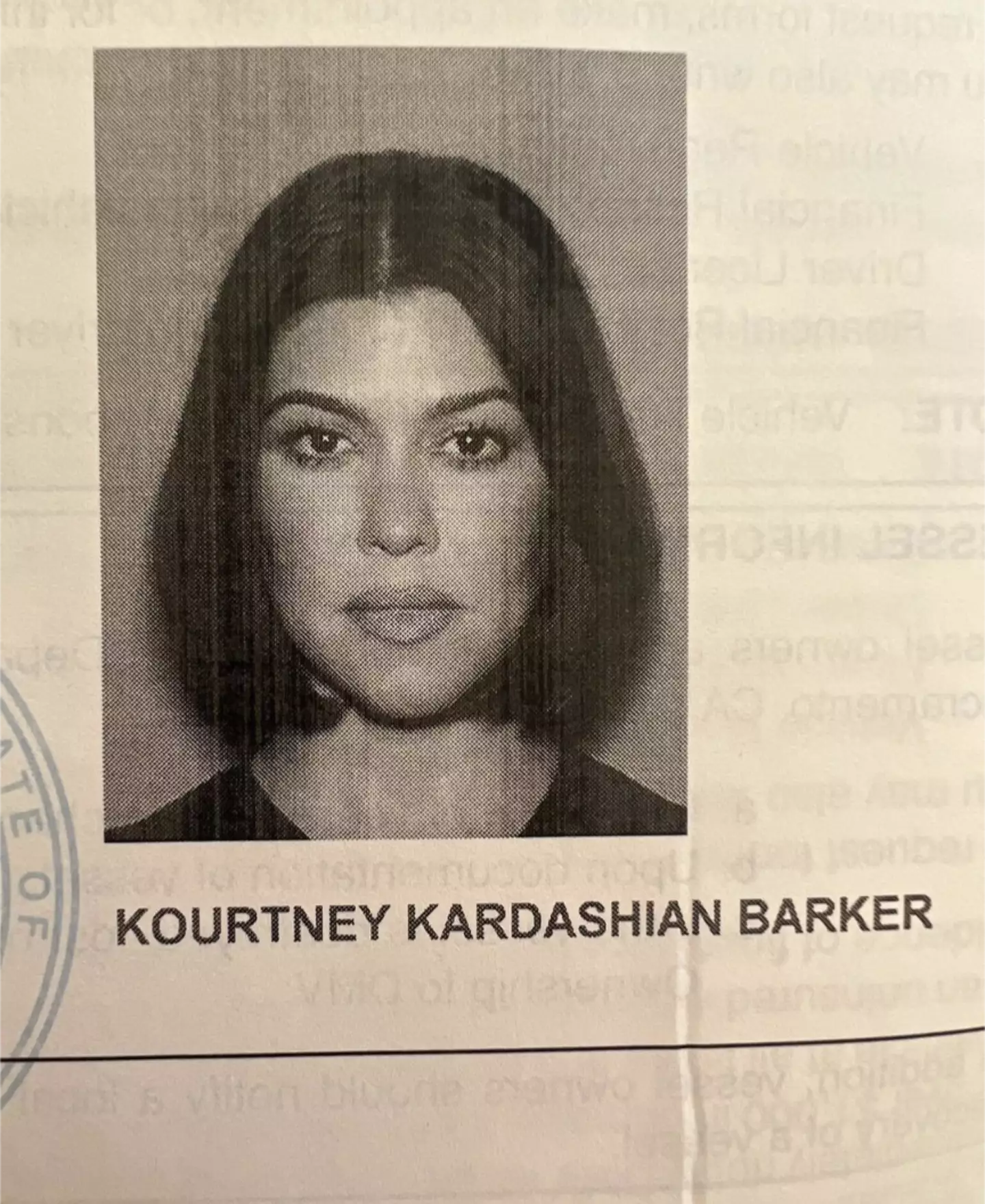 Kourtney Kardashian posted her new driver's license photo on Instagram on the very same day of the latest episode of The Kardashians.