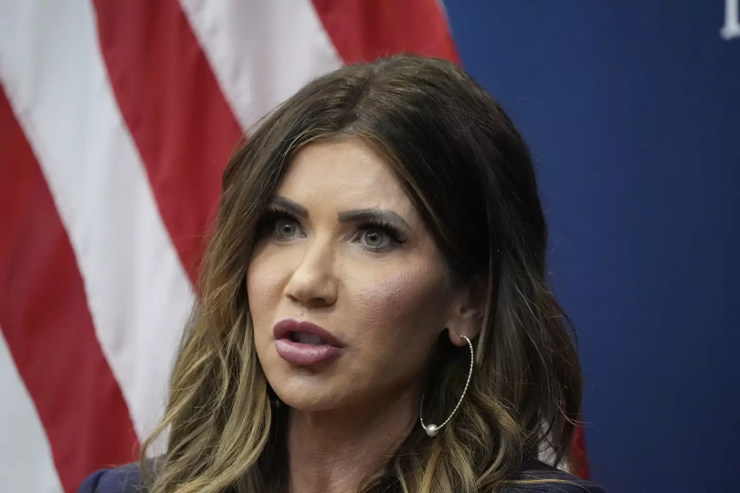 Noem previously discussed the travel ban (ALEX BRANDON/POOL/AFP via Getty Images)