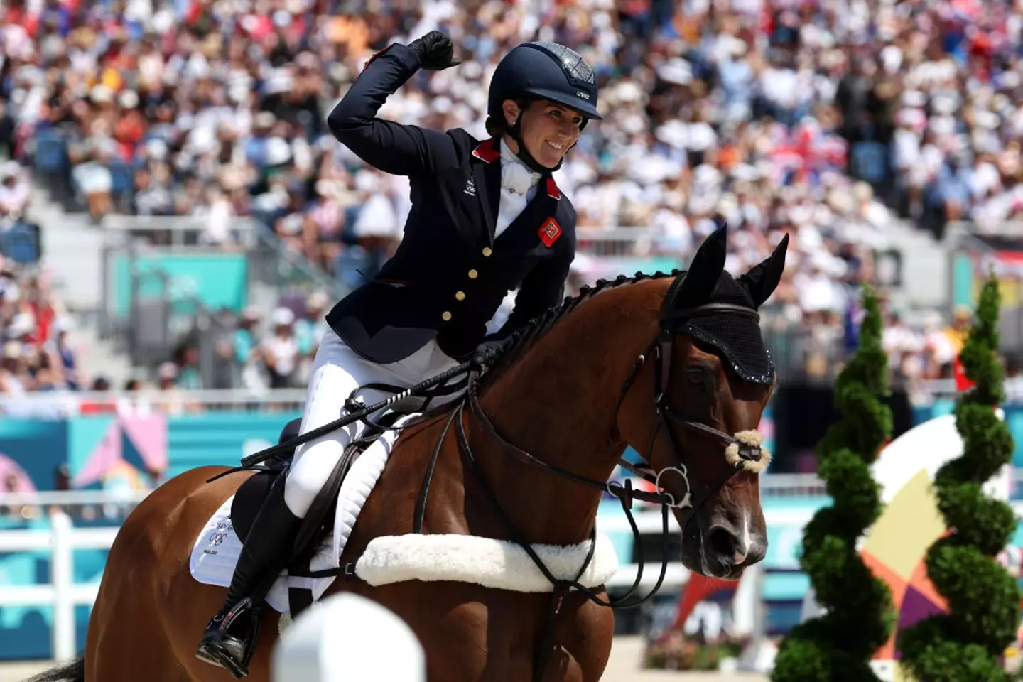 Laura Collett competed in the show-jumping final. 
 (Kevin C. Cox/Getty Images)