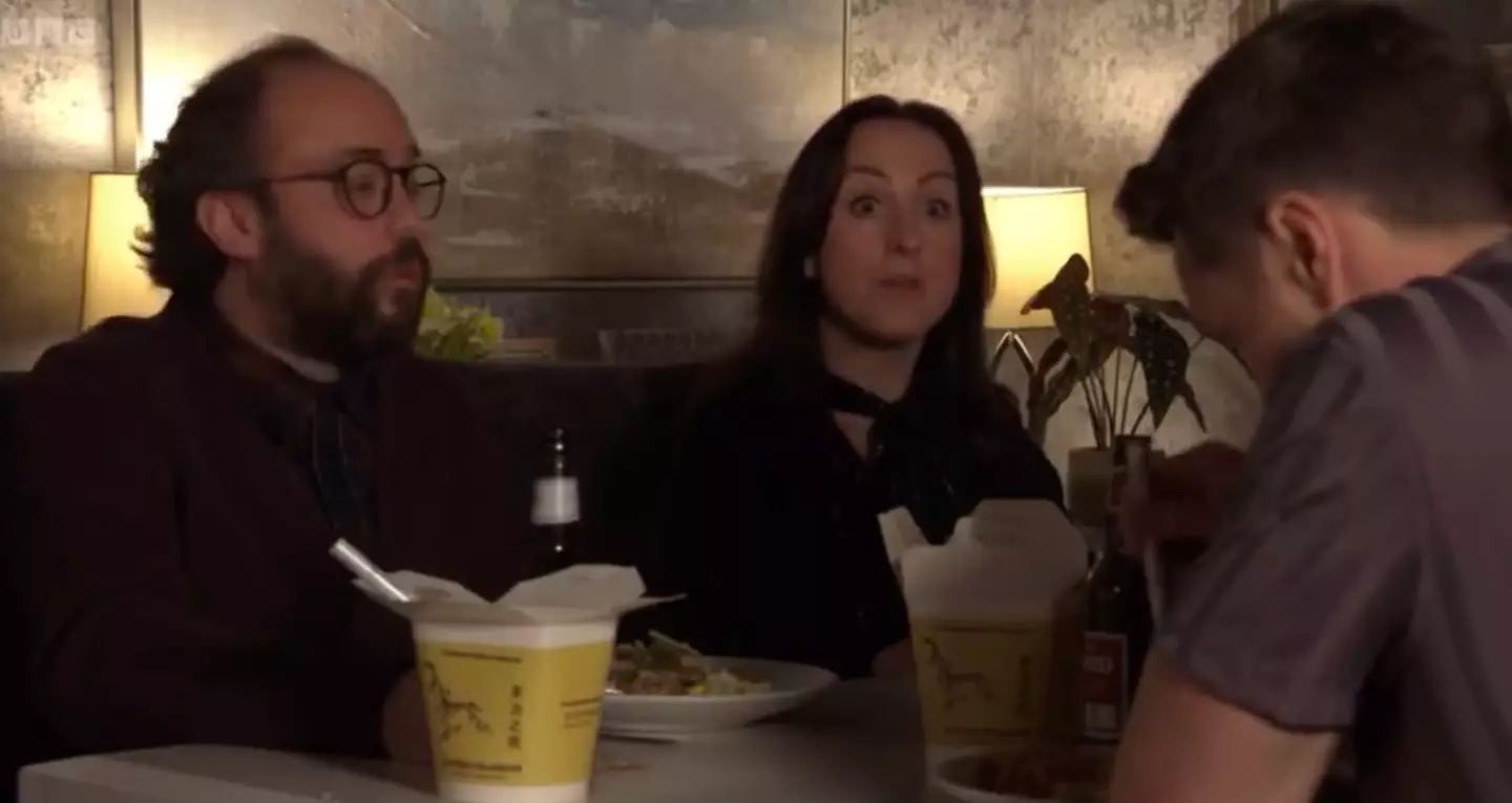 The dinner party took a rather unexpected turn.