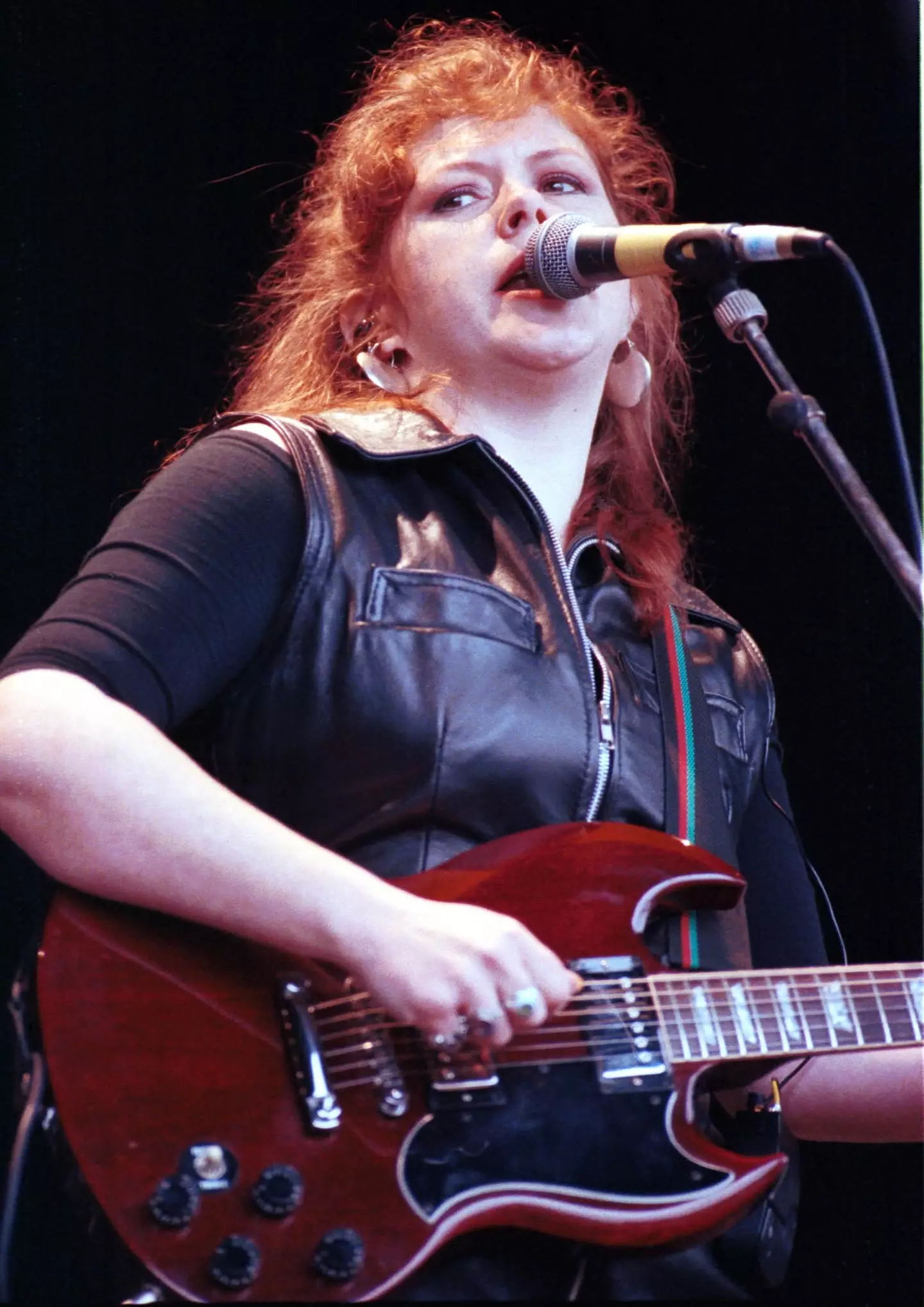 She was with her sons (Photo by Ian Dickson/Redferns)
