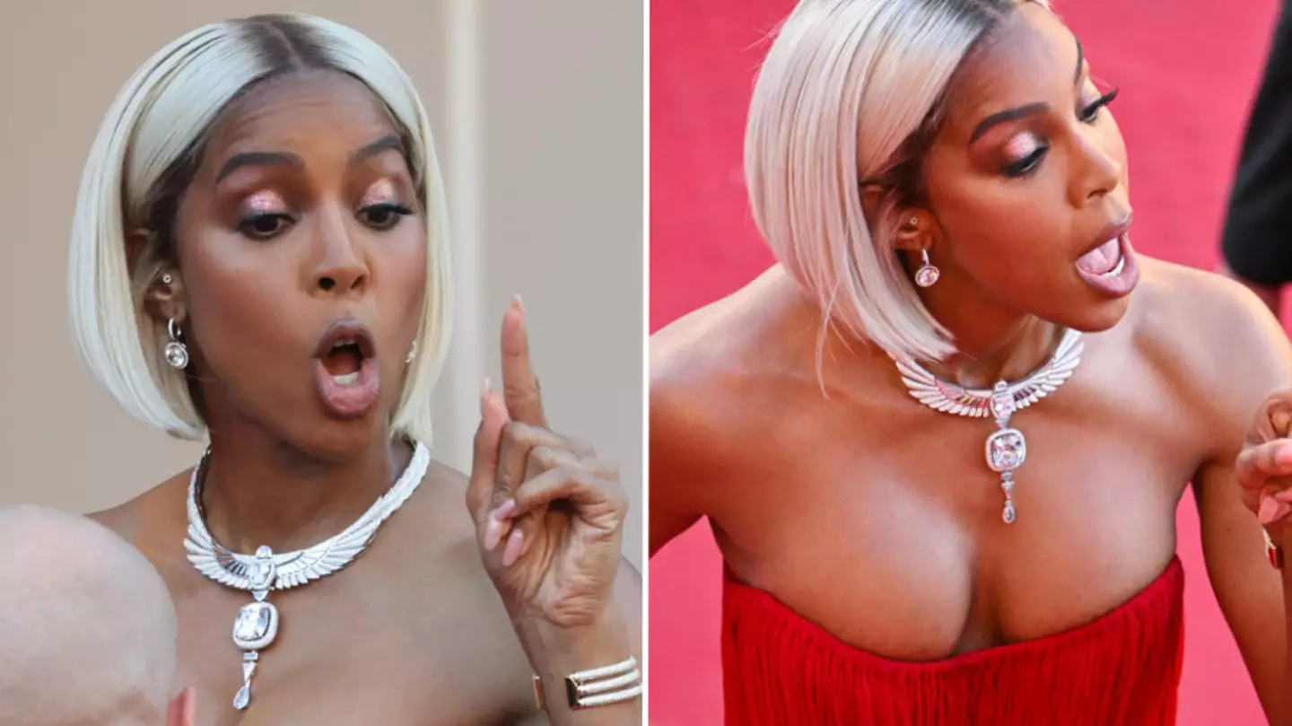 Kelly Rowland appears to shout at security guard on red carpet at Cannes Film Festival
