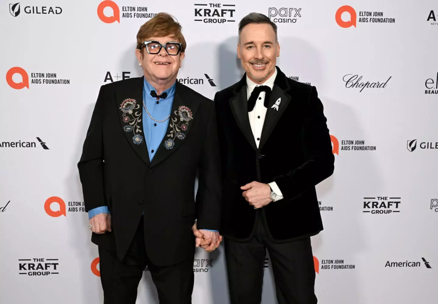 Sir Elton John's husband, David Furnish, shared a rare family snap on social media for New Year's (Michael Kovac/Getty Images for Elton John AIDS Foundation)