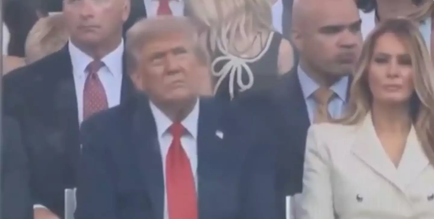 Many social media users claimed the First Lady wasn't happy with her husband seemingly dozing off (NBC)