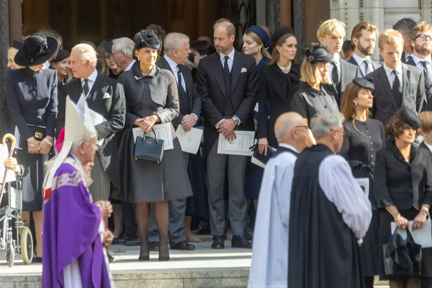 The royals assembled for the funeral of the Duchess of Kent (Ilyas Tayfun Salci/Anadolu via Getty Images)