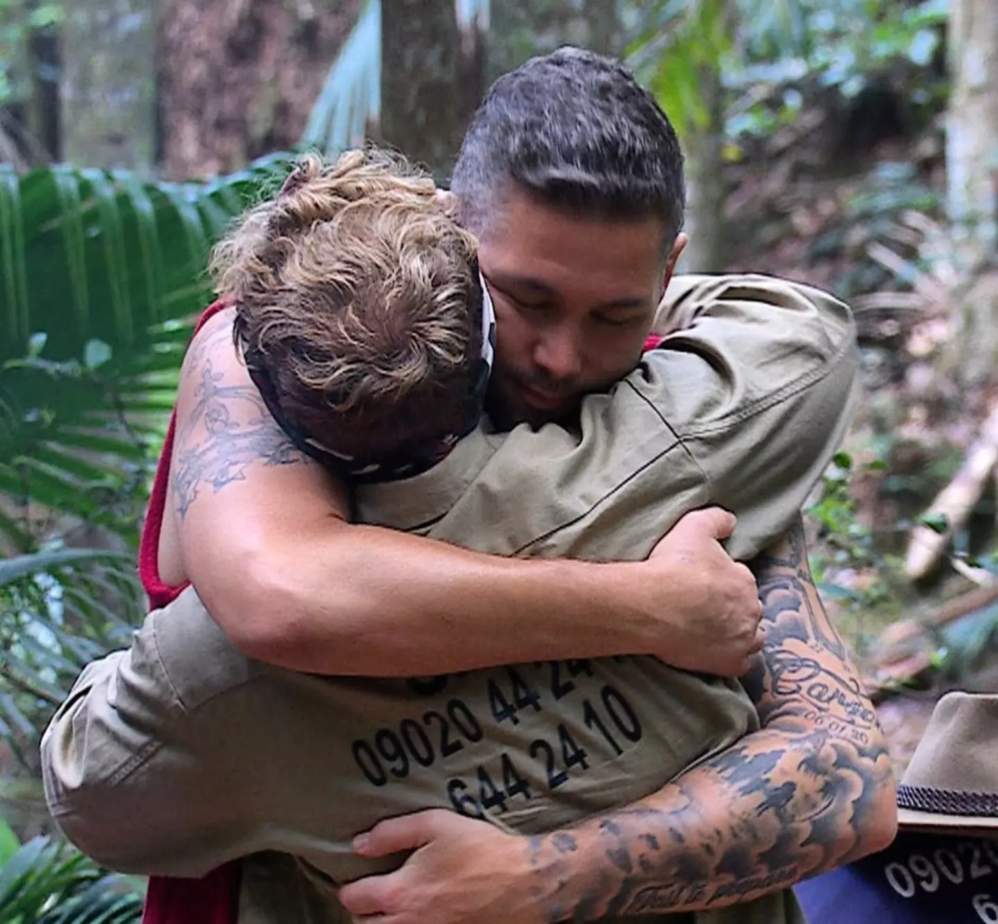 Tony and Sam had a bit of a jungle bromance.