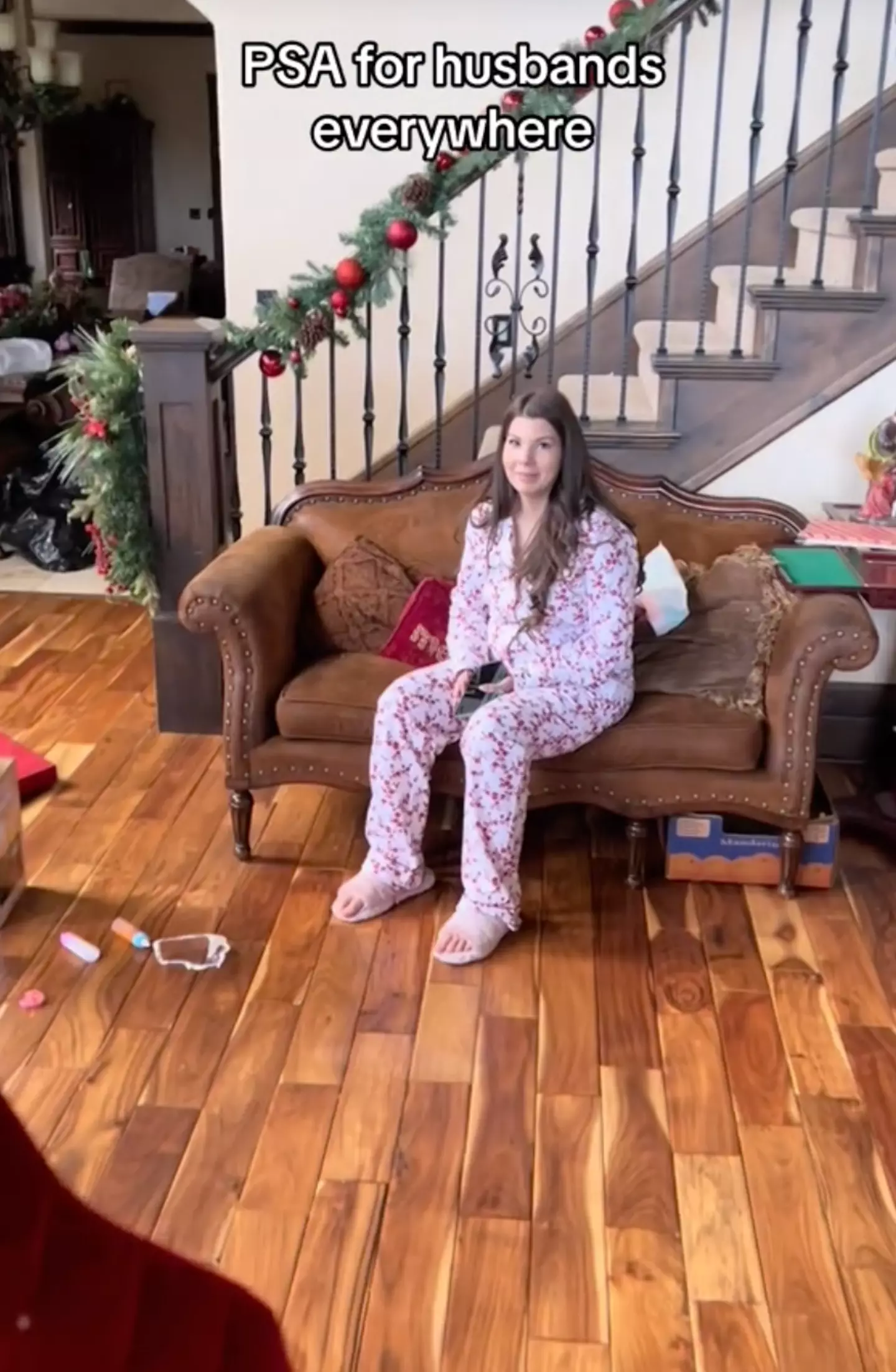 The TikTok mum appeared saddened not to have received any gifts.