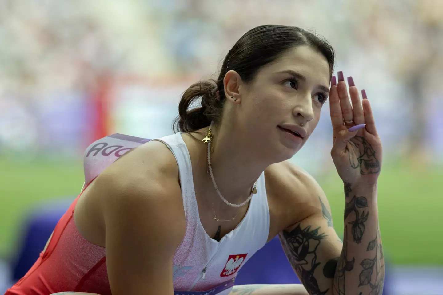 She quickly corrected herself after realising her mistake. (Steve Christo - Corbis/Corbis via Getty Images)