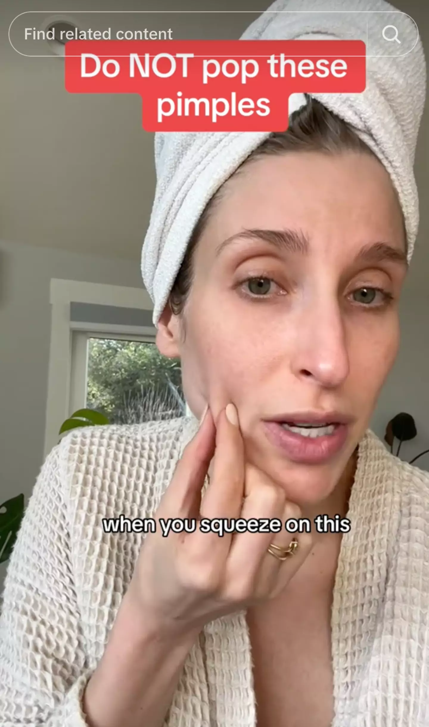 Squeezing these types of spots can cause infection.