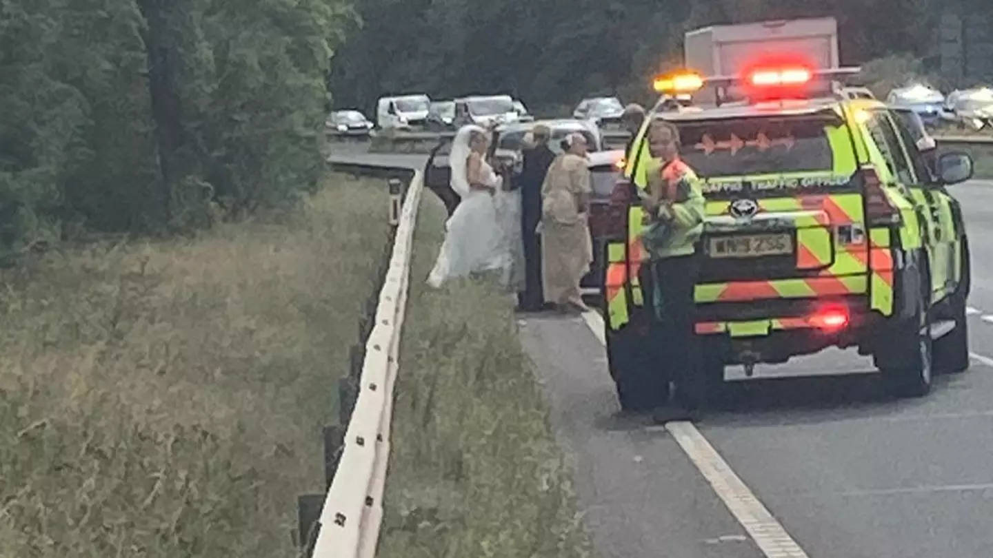 Stranded Bride Rescued By Officers After Wedding Car Broke Down