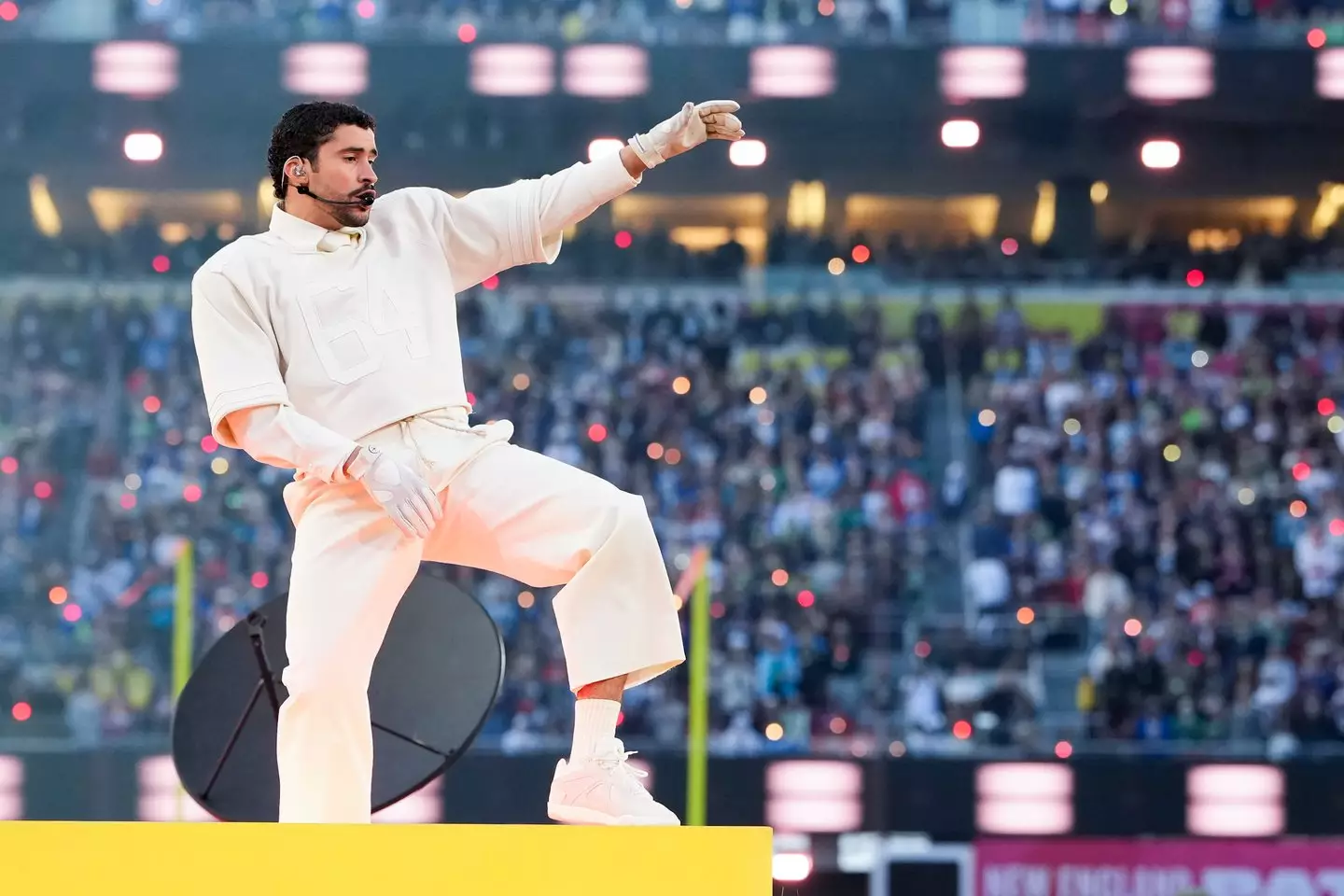 Fans have been picking up on the political message behind Bad Bunny's Super Bowl performance (Todd Rosenberg/Getty Images)
