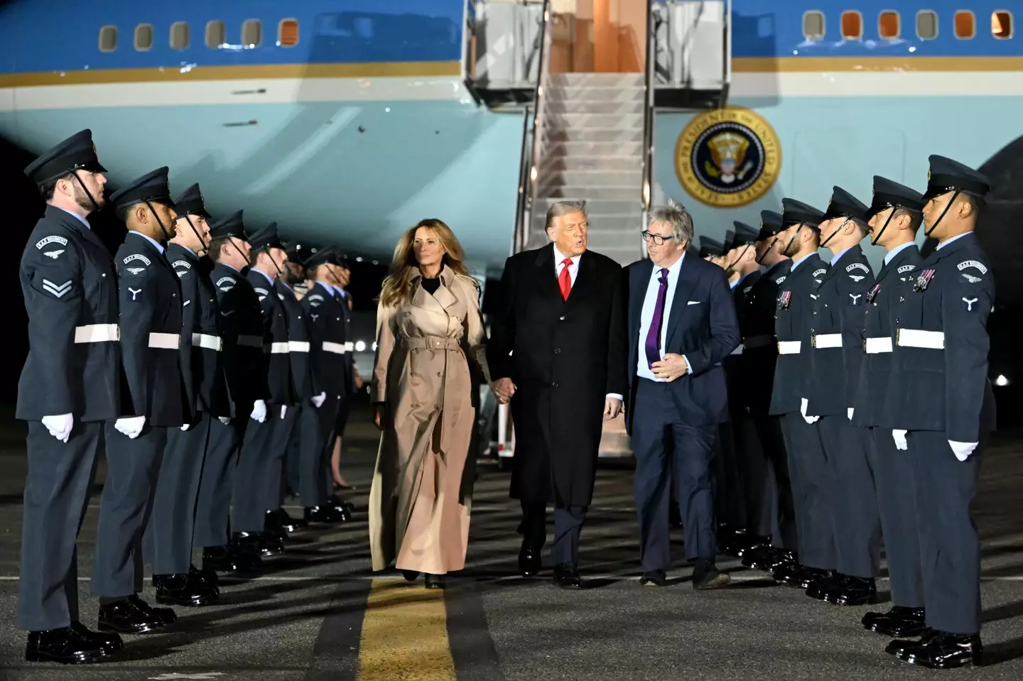 Donald and Melania Trump landed in the UK last night (ANDREW CABALLERO-REYNOLDS/AFP via Getty Images)