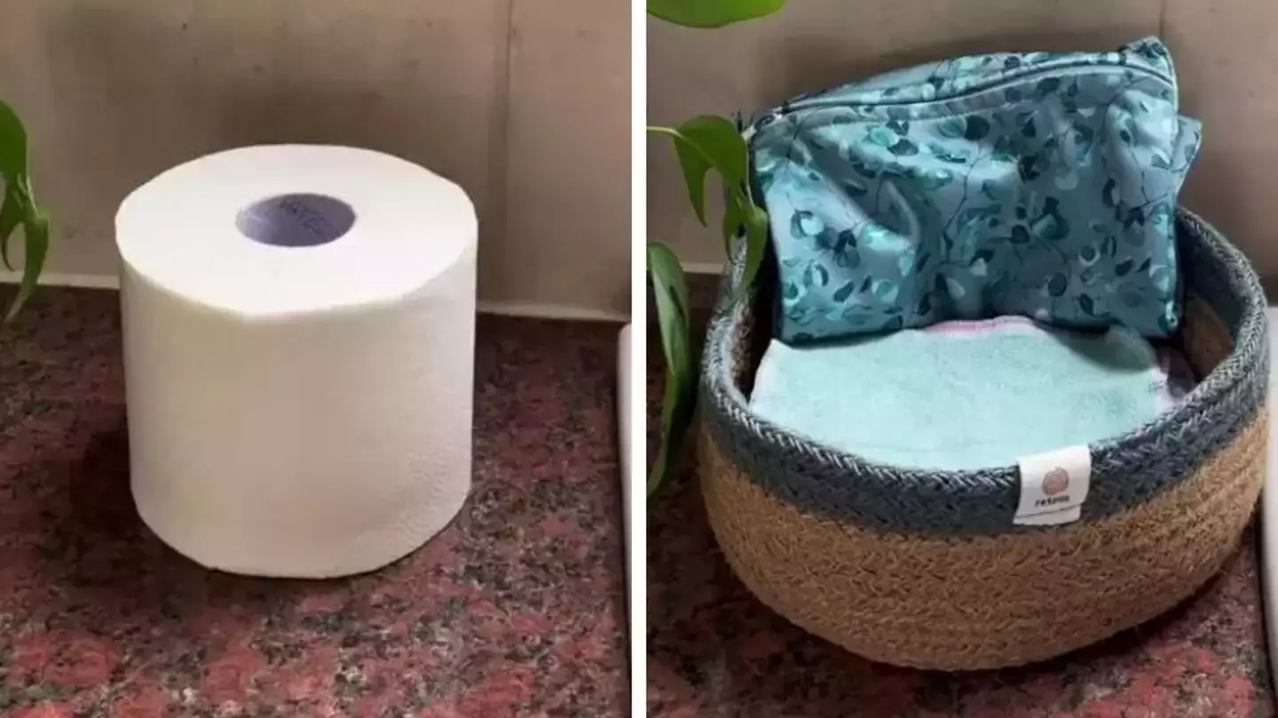 One woman has swapped her toilet roll for rags.