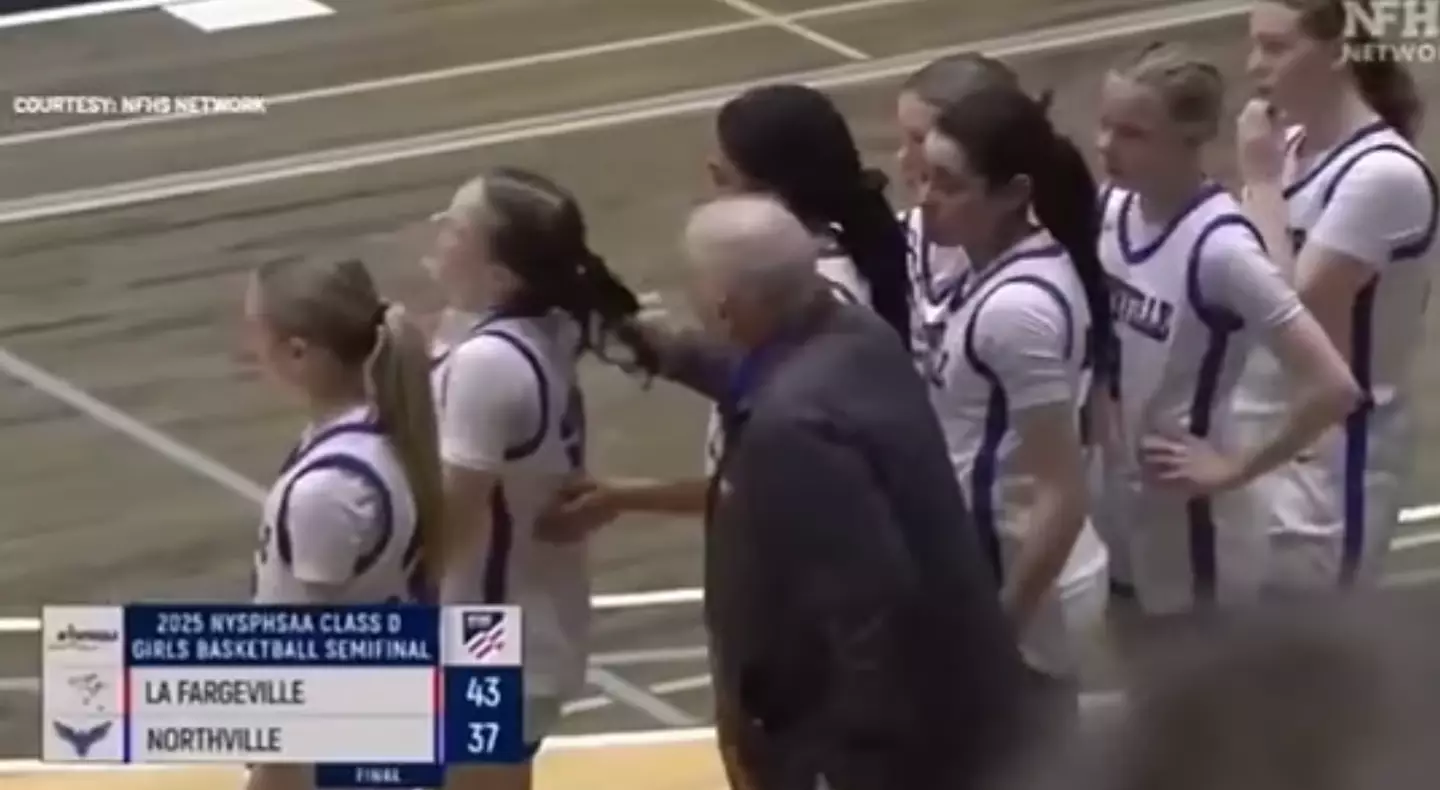 The shocking video went viral (NFHS/CBS)