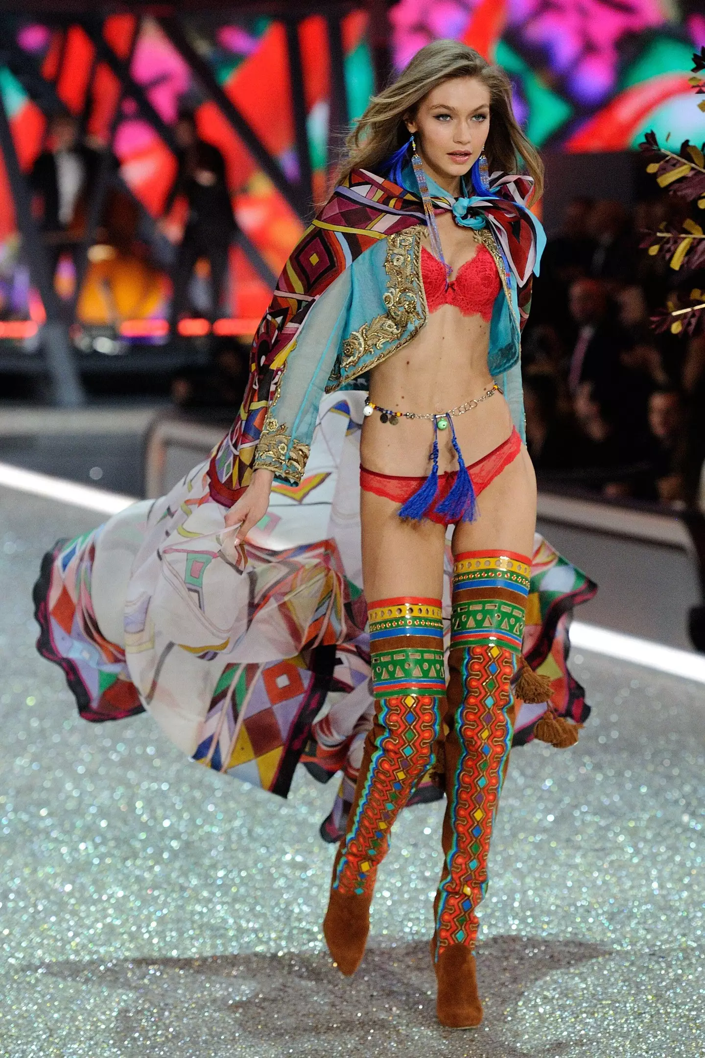 Gigi Hadid at the Victoria's Secret Fashion Show in 2016.