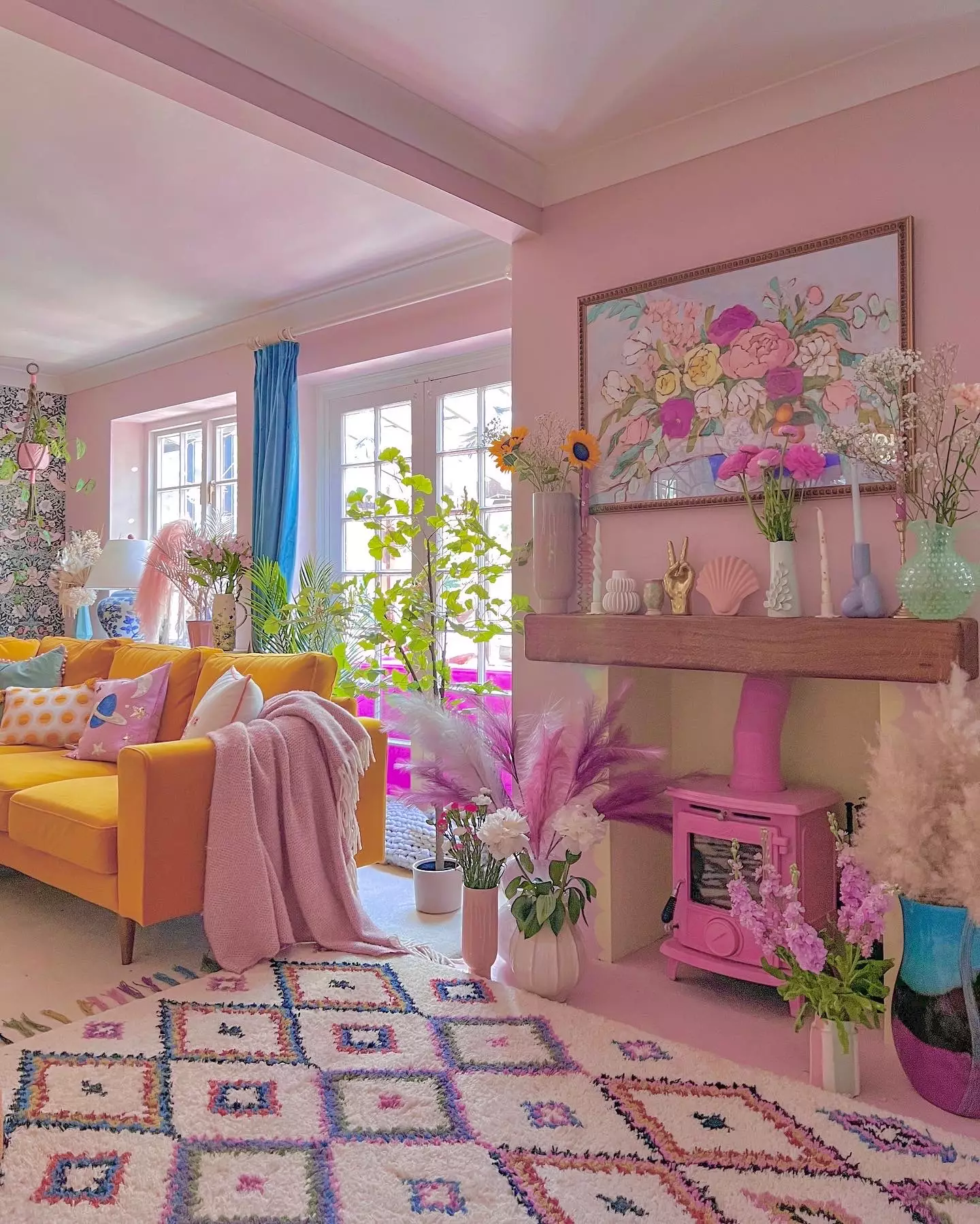 The whole house has been transformed with pastel colours.