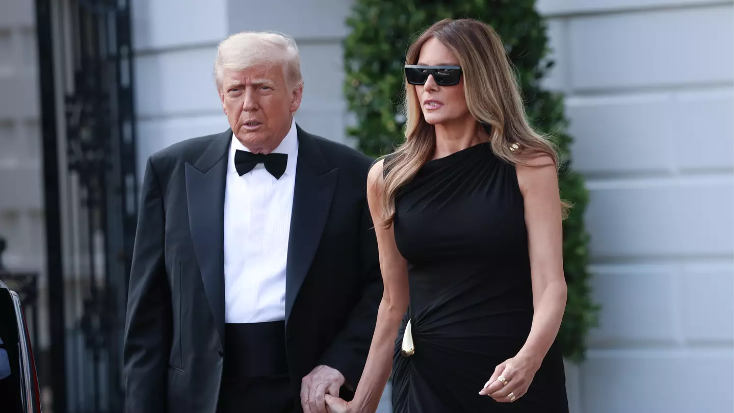 Melania Trump 'body double' conspiracy theory resurfaces as sleuths spot 'clues' during latest appearance with husband Donald