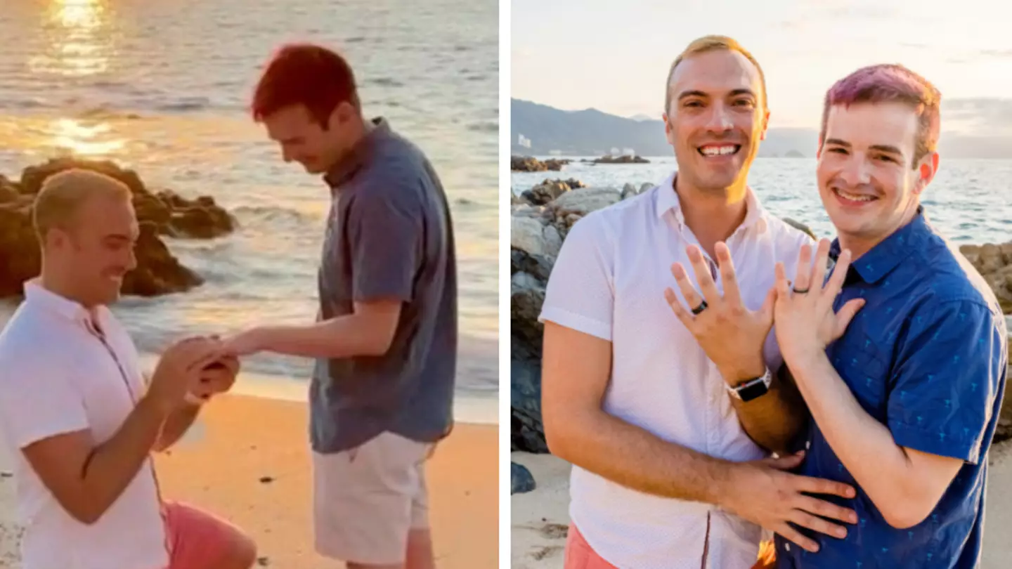 Couple surprise each other by accidentally proposing at the exact same time