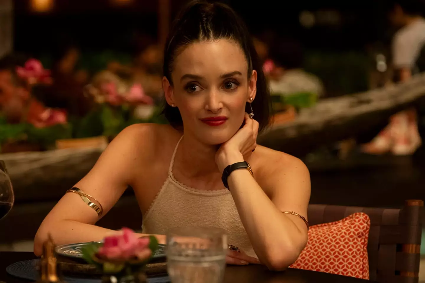 Charlotte portrays Chloe, a mysterious model who befriends Chelsea, played by Aimee Lou Wood. (HBO)