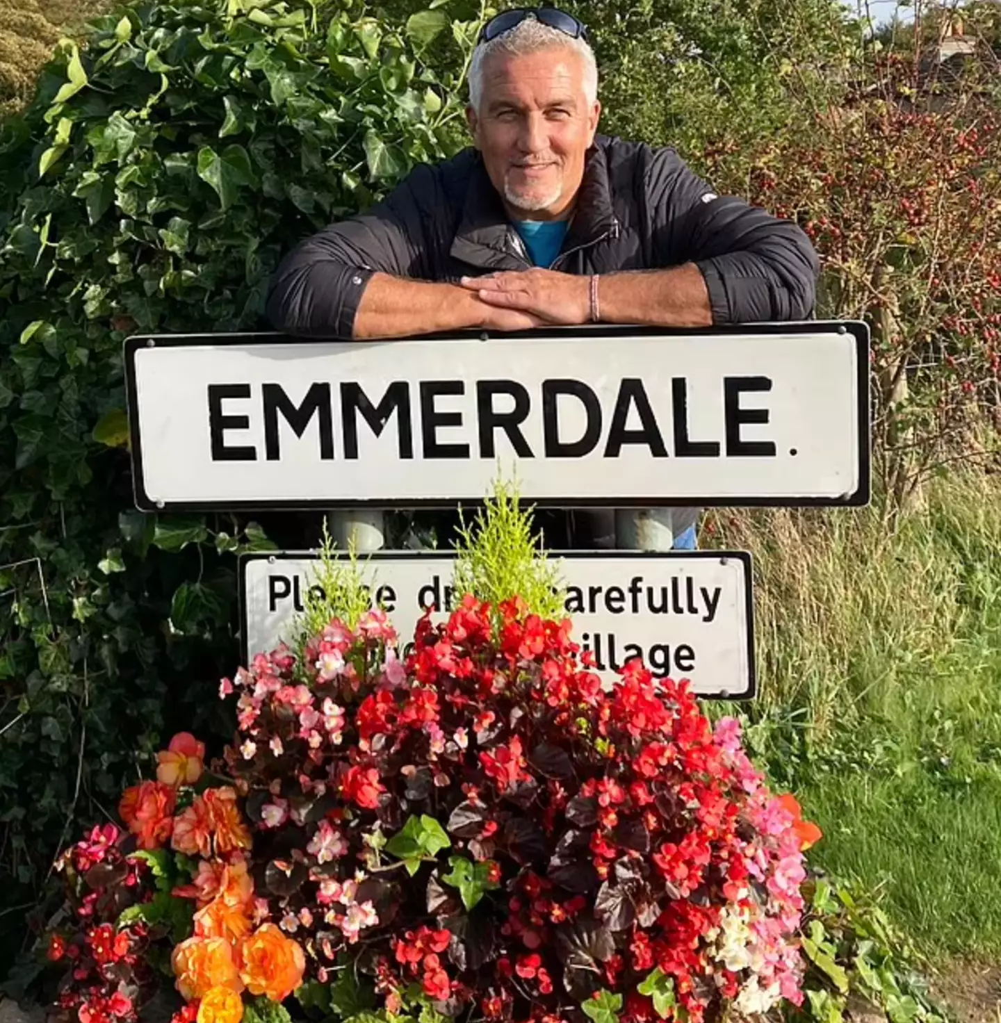 Paul Hollywood visited Emmerdale's cast on set.