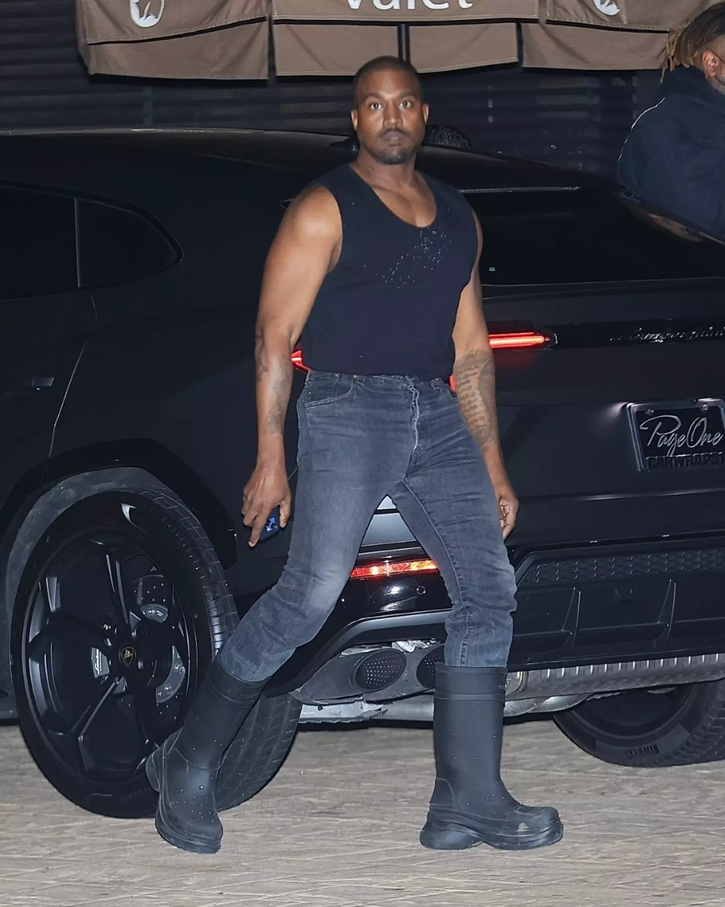 Kanye was spotted in Malibu outside his Donda 2 listening party. (