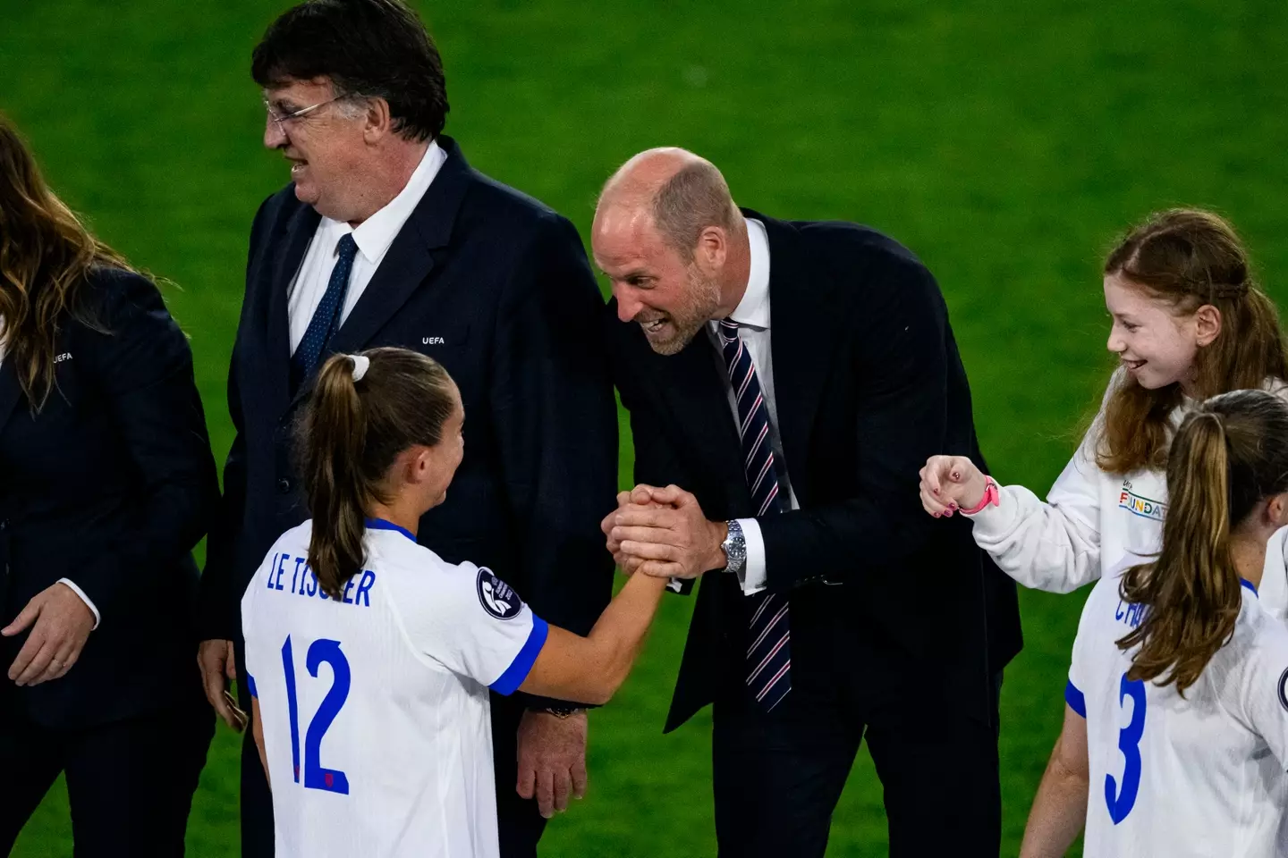 A young girl who was with Prince William at the Women's Euro final has become an unlikely icon (Marcio Machado/Eurasia Sport Images/Getty Images)