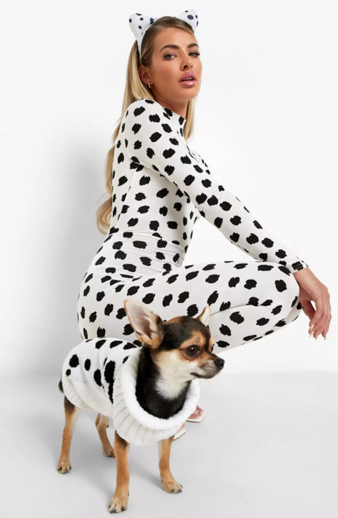 This outfit duo was inspired by 101 Dalmatians (