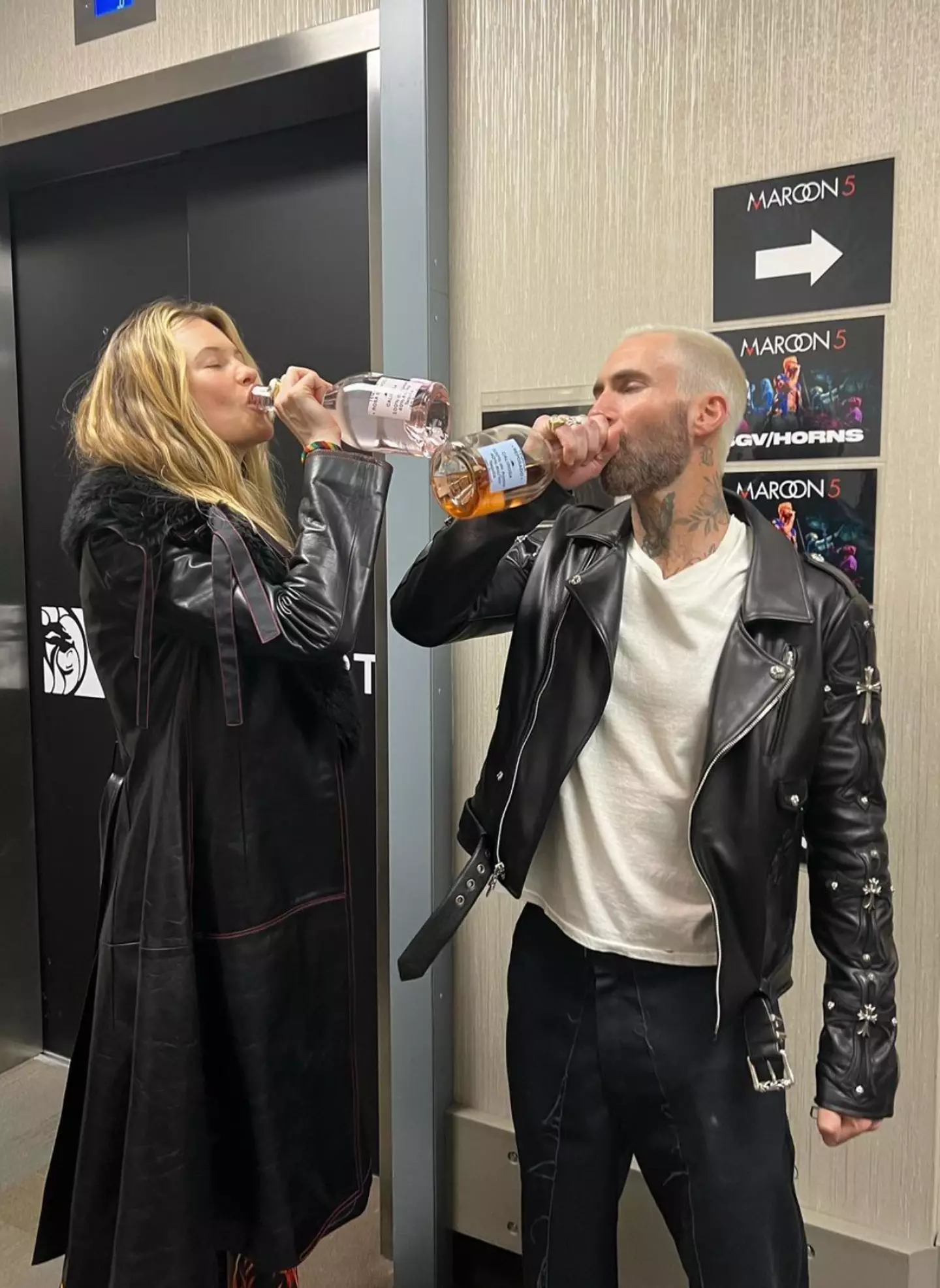 Behati helped her husband celebrate the Maroon 5 residency. Instagram/@behatiprinsloo