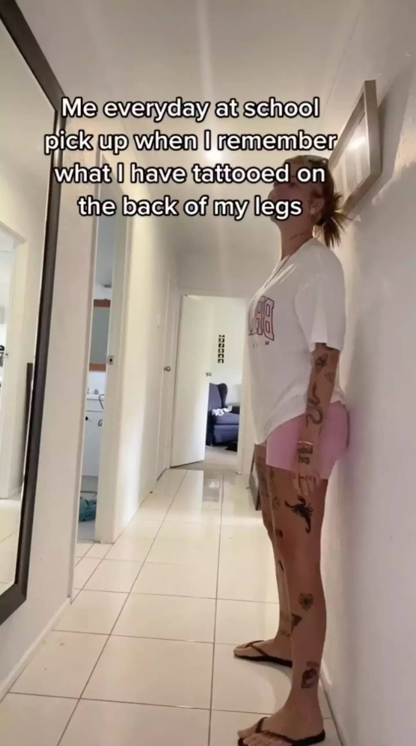 Madi Murphy joked that the tats have left her walking like a crab in public.