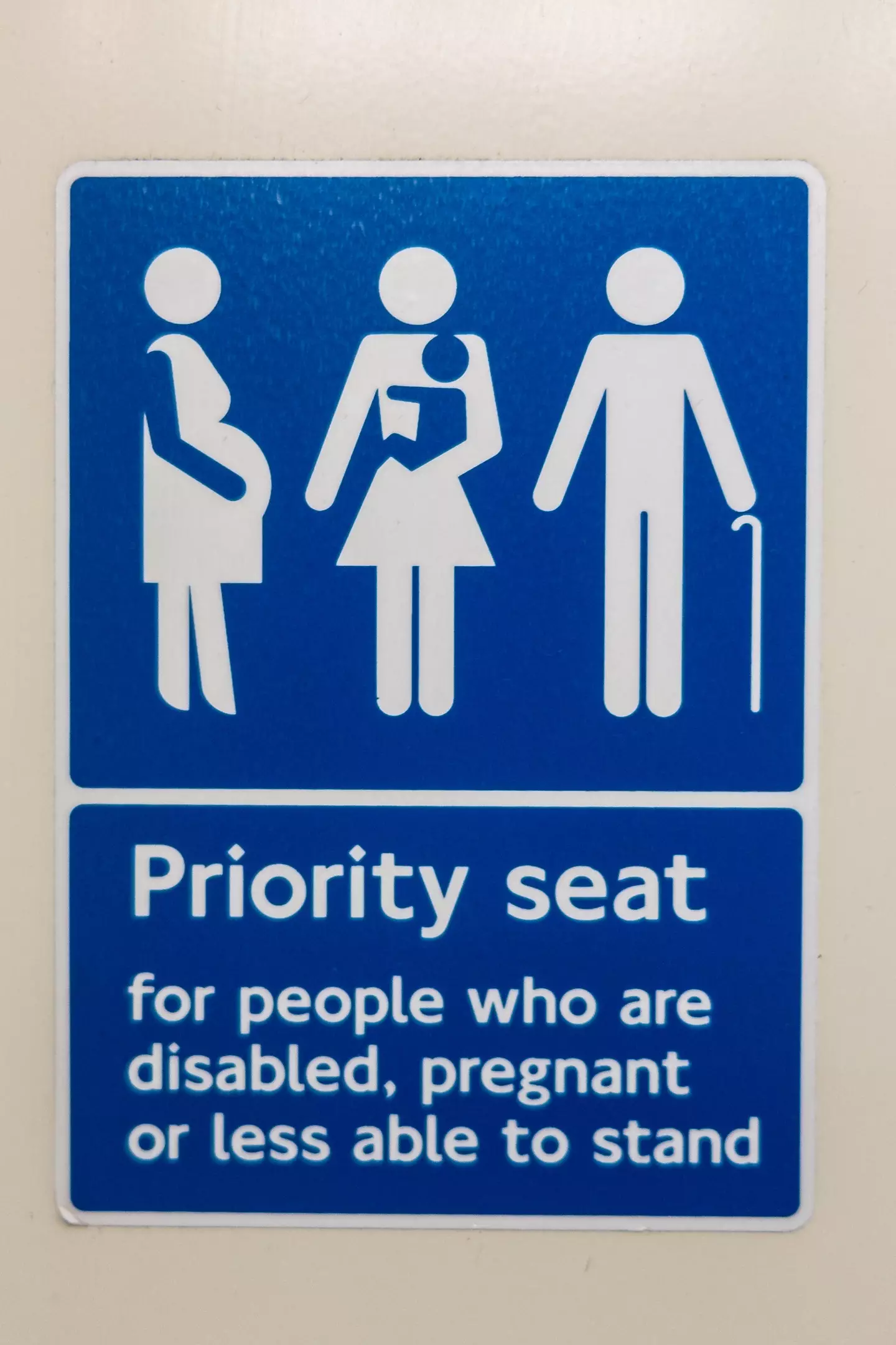 There's usually a sign to tell you where the priority seats are.