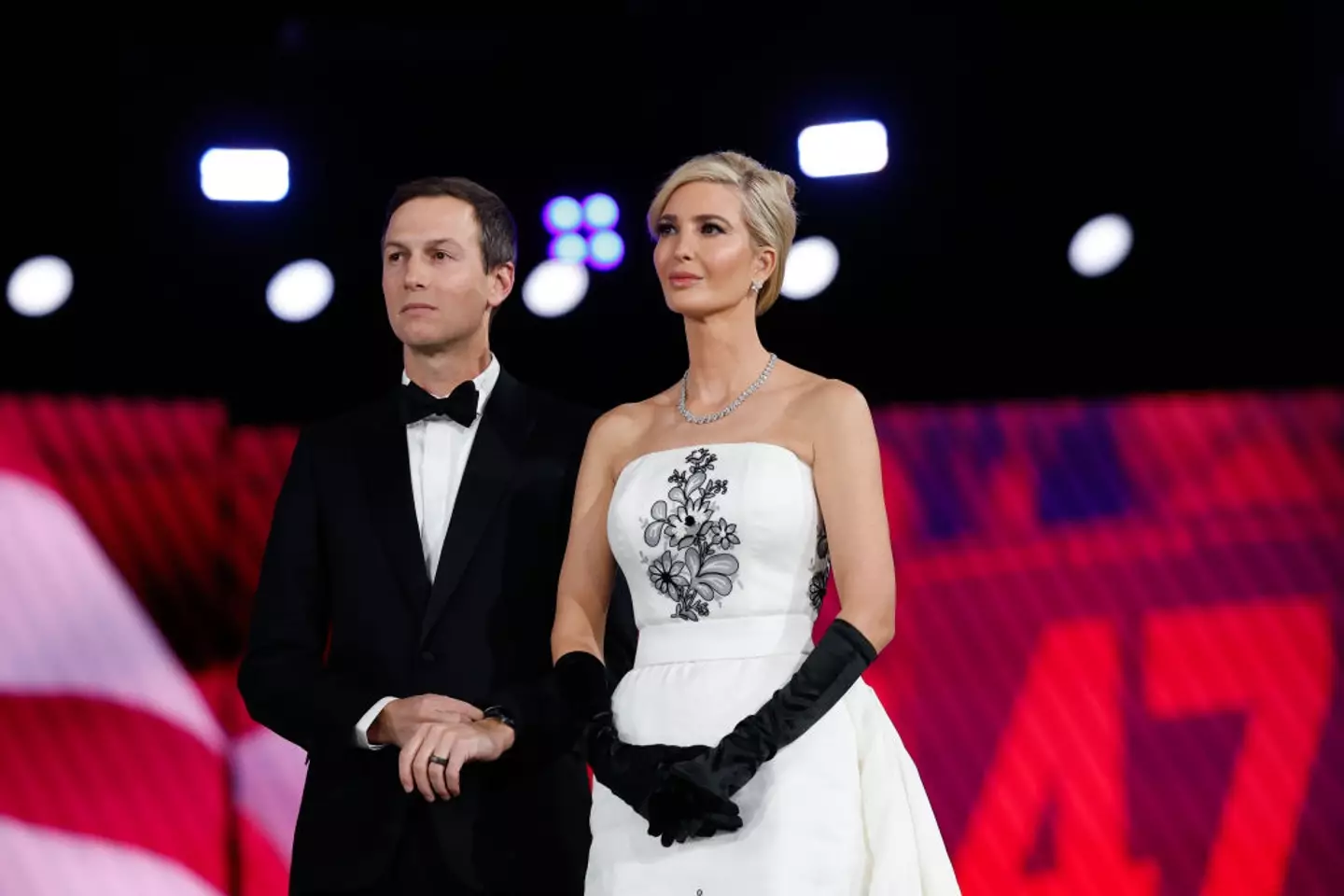The couple were ushered toward the car (Anna Moneymaker/Getty Images)