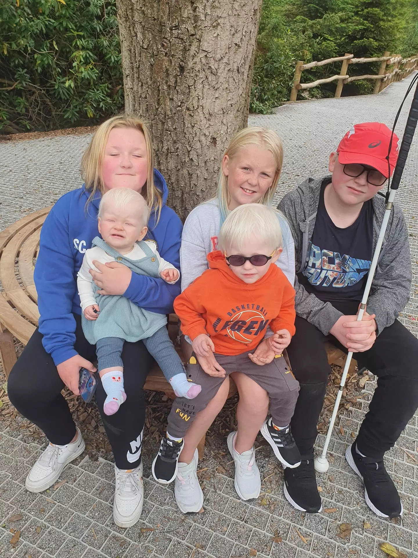 Stacey says that she is 'privileged' to have children with albinism.
