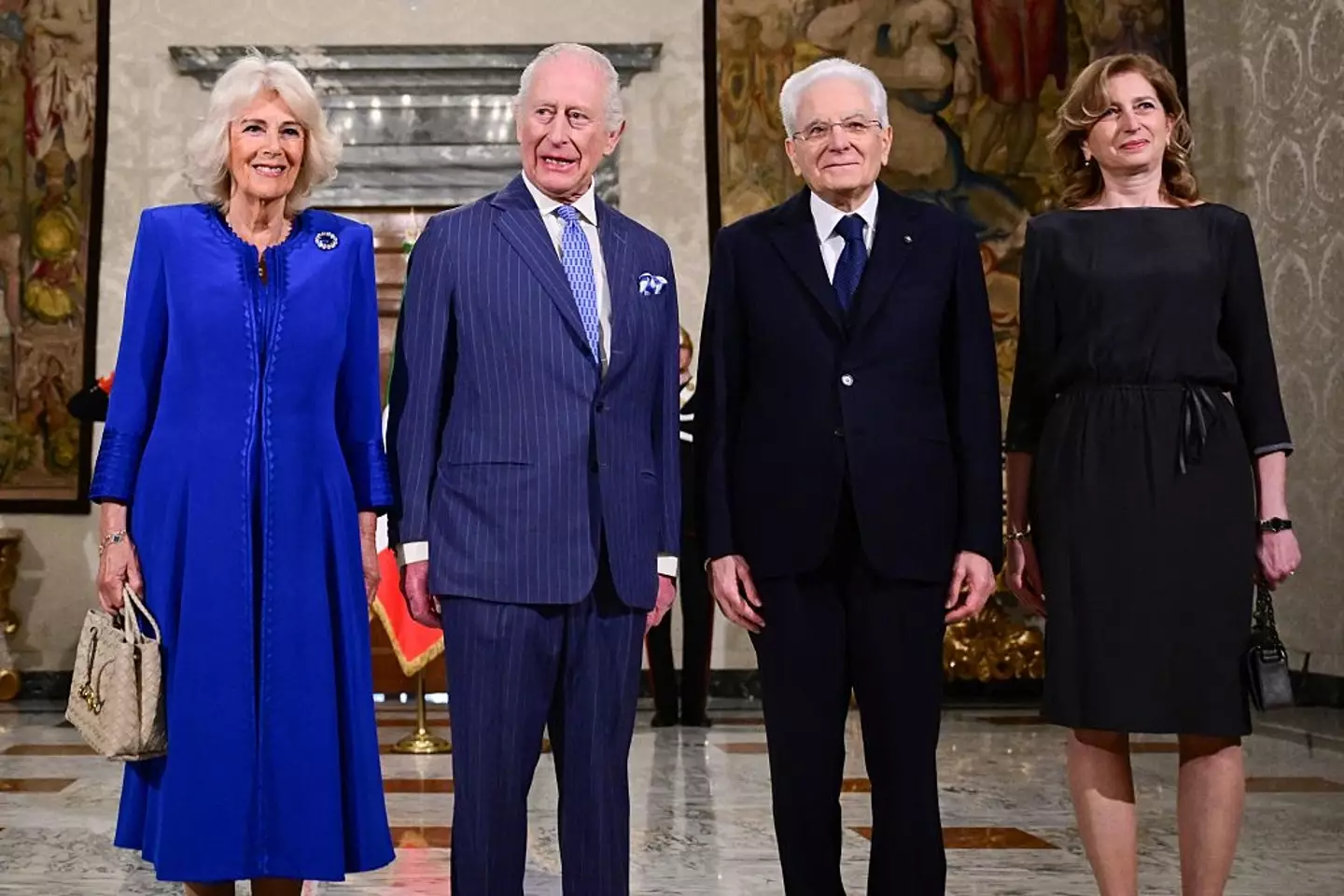 Charles met with President Mattarella (VICTORIA JONES/POOL/AFP via Getty Images)