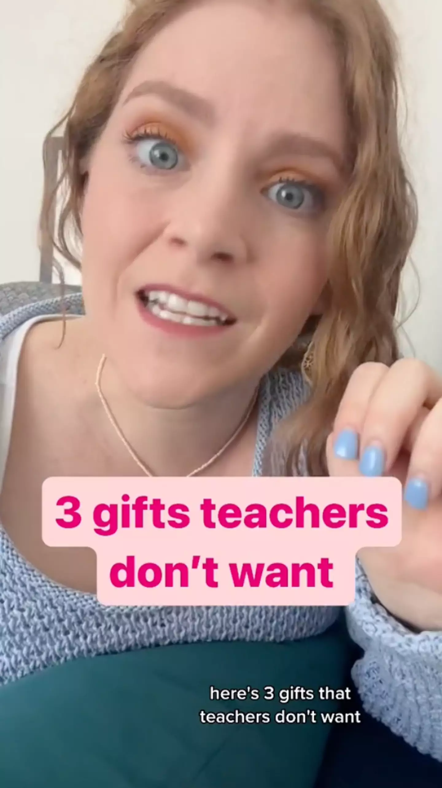 She shared a list of three things teachers don't want.