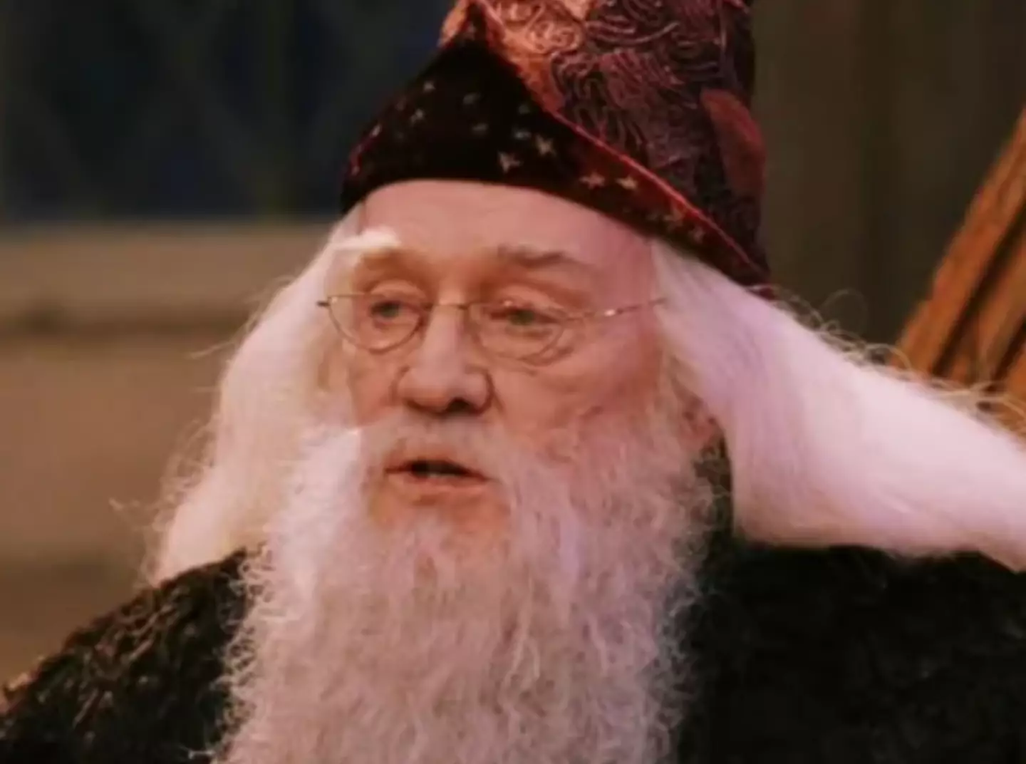Richard Harris was the first actor to play the role of Albus Dumbledore in the Harry Potter franchise (Warner Bros.)