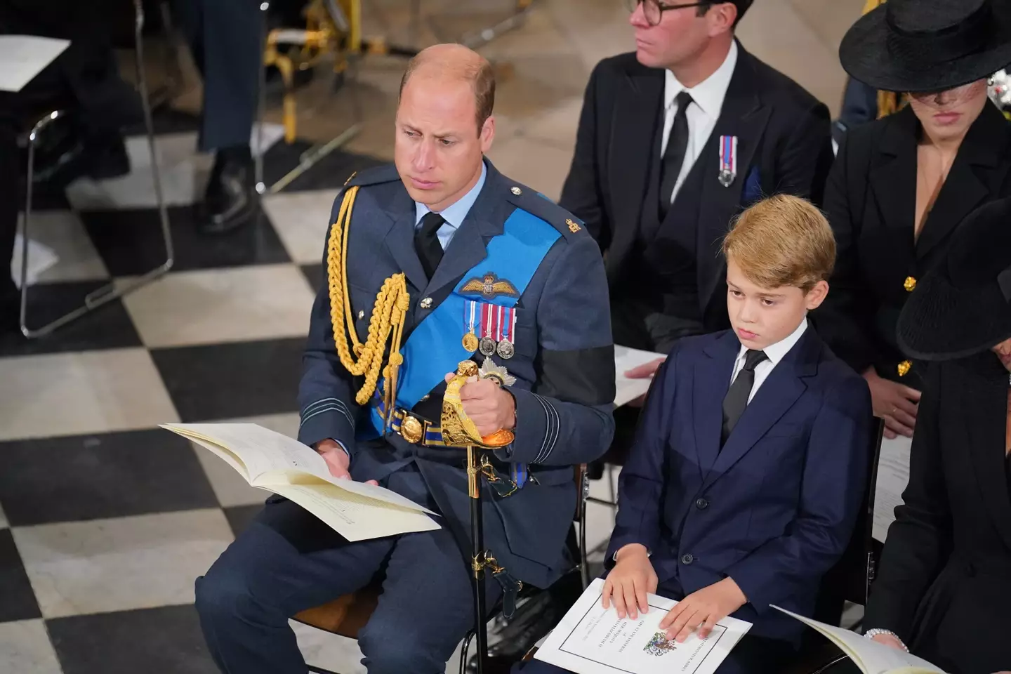 Prince George got a little bit emotional during the ceremony.