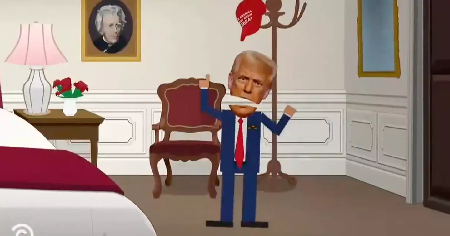 White House officials have responded to the new South Park episode that mocks Donald Trump (Comedy Central)